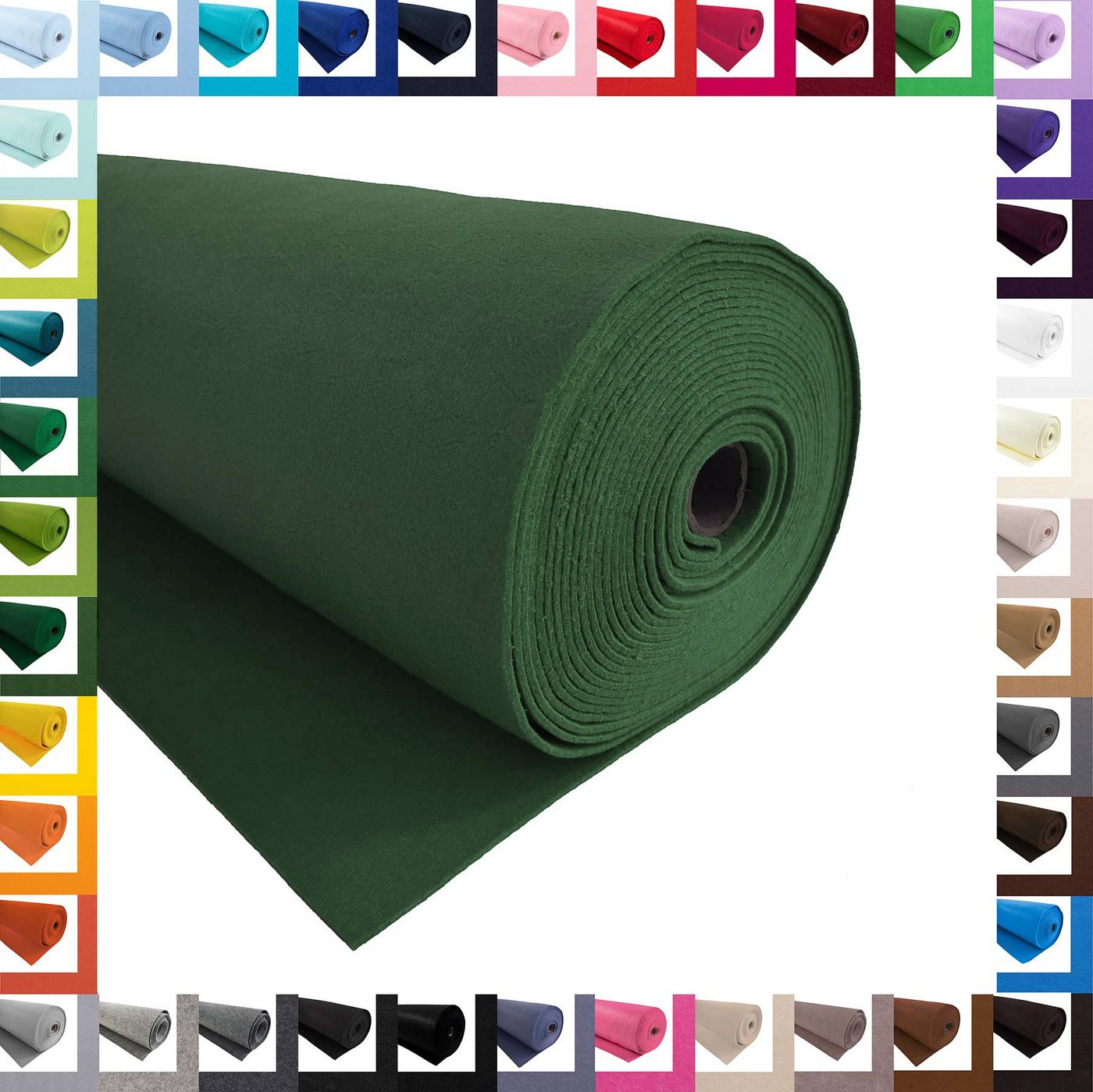 Thumbnail - maDDma Stoff Bastelfilz Meterware Filz 100x90cmx3mm Dekofilz Filzstoff, khaki