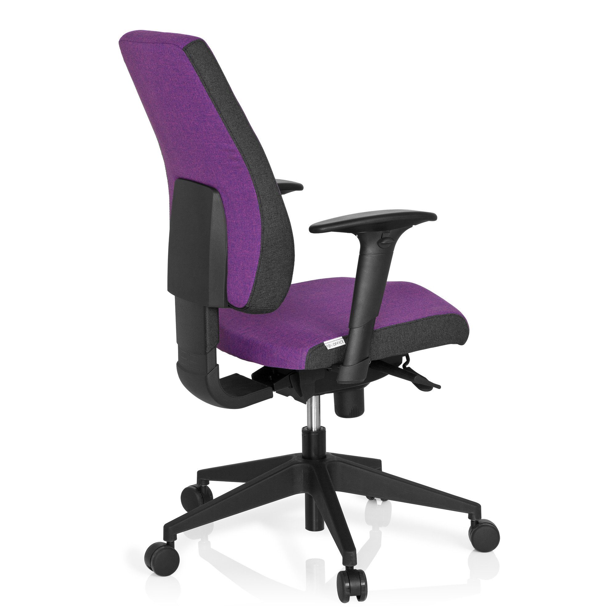 (1 Schreibtischstuhl Drehstuhl PRO-TEC St), ergonomisch Lila hjh Bürostuhl Stoff Profi 500 OFFICE