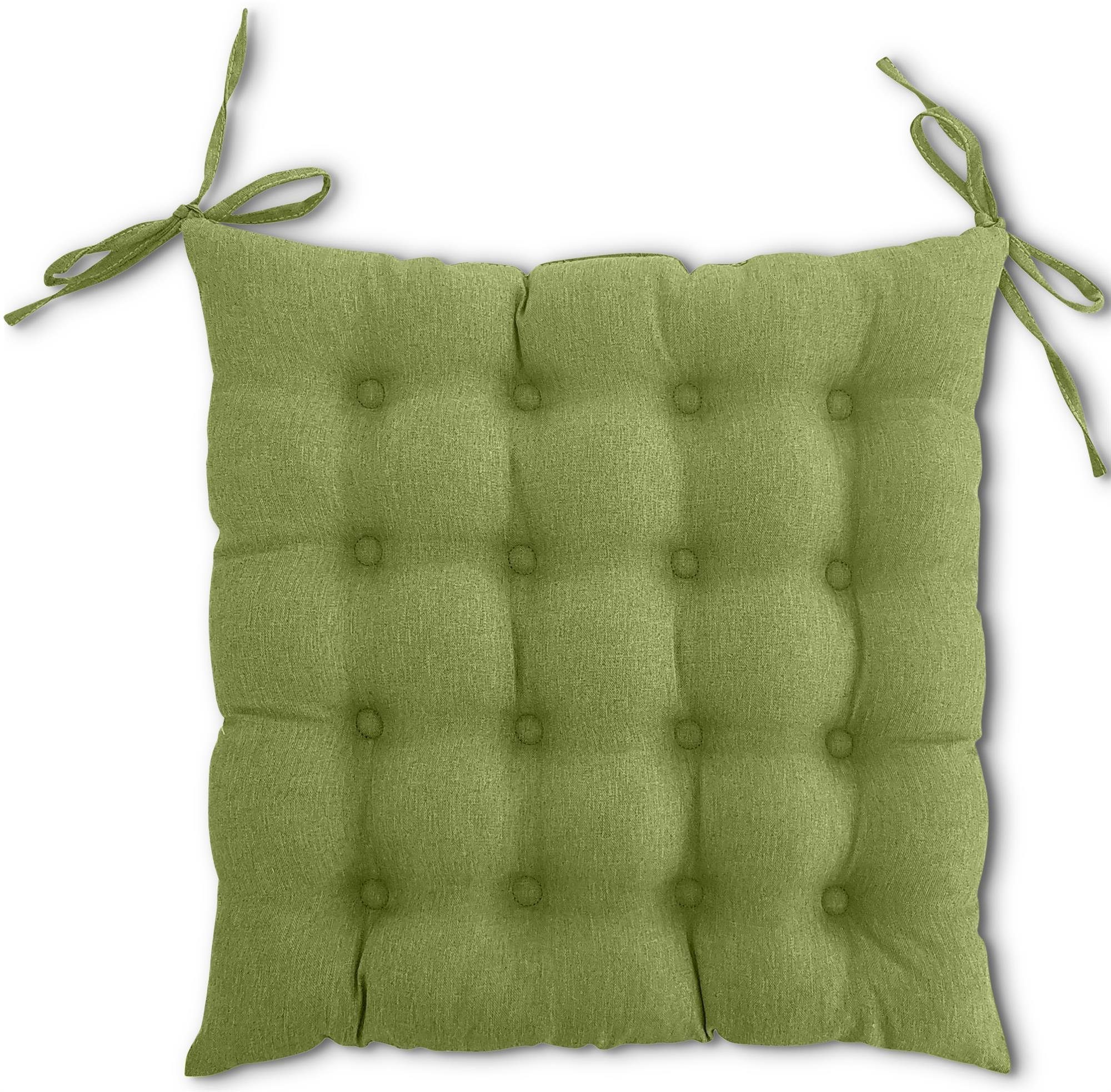 wometo Stuhlkissen Prime 40x40, OEKO-TEX®, Sitzkissen mit Steppung & Bändern