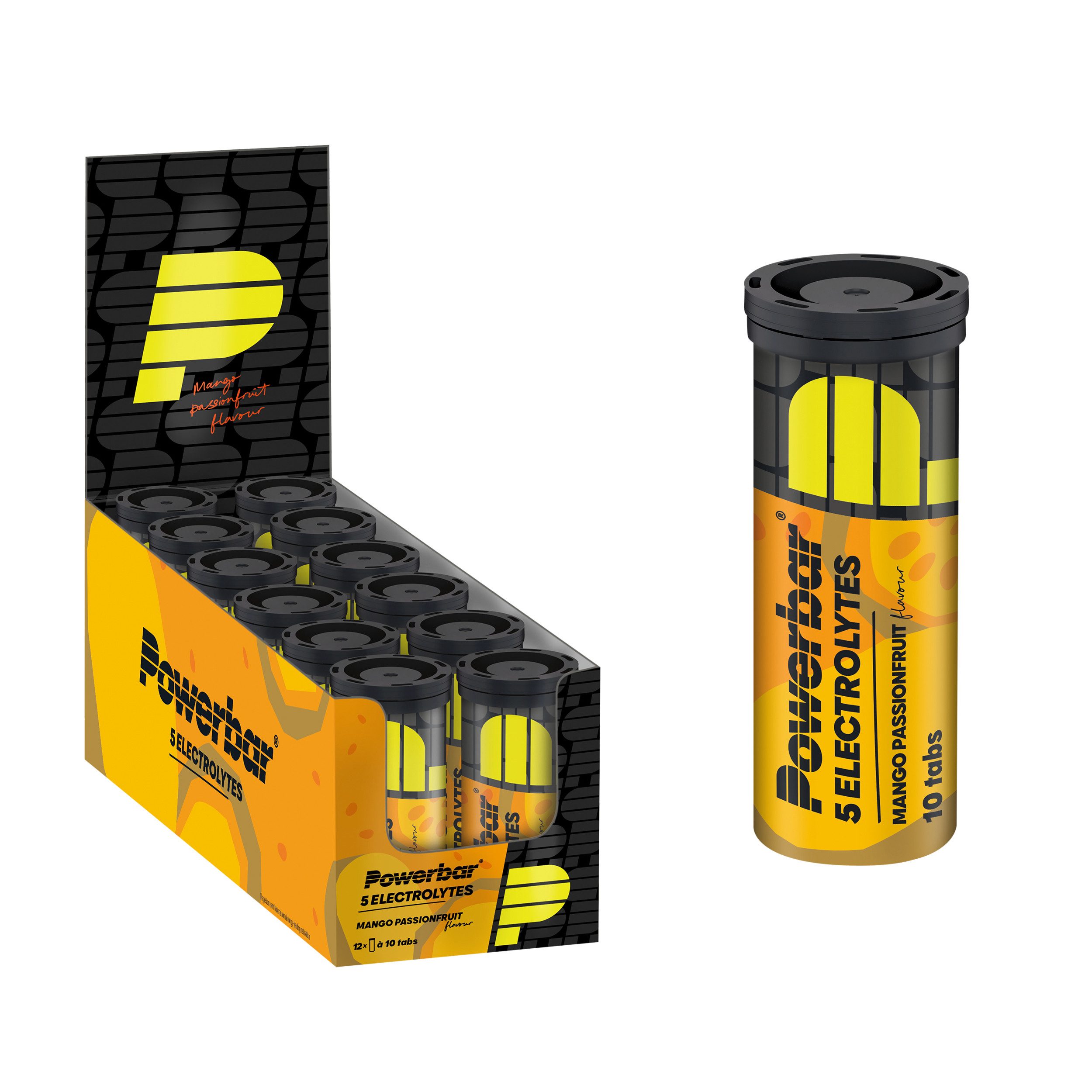 PowerBar 5 Electrolytes Mango Passionfruit 120 Brausetabletten Braustabletten, 1 er Display à 1 St., 504 g, Liefert 5 verschiedene Elektrolyte