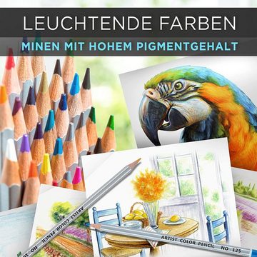 ZEN HOME - smart living - Buntstift, Profi Buntstifte Set – Bunte Farben zum Malen, Zeichnen & Skizzieren, (Buntstifte Set 72 Stück)