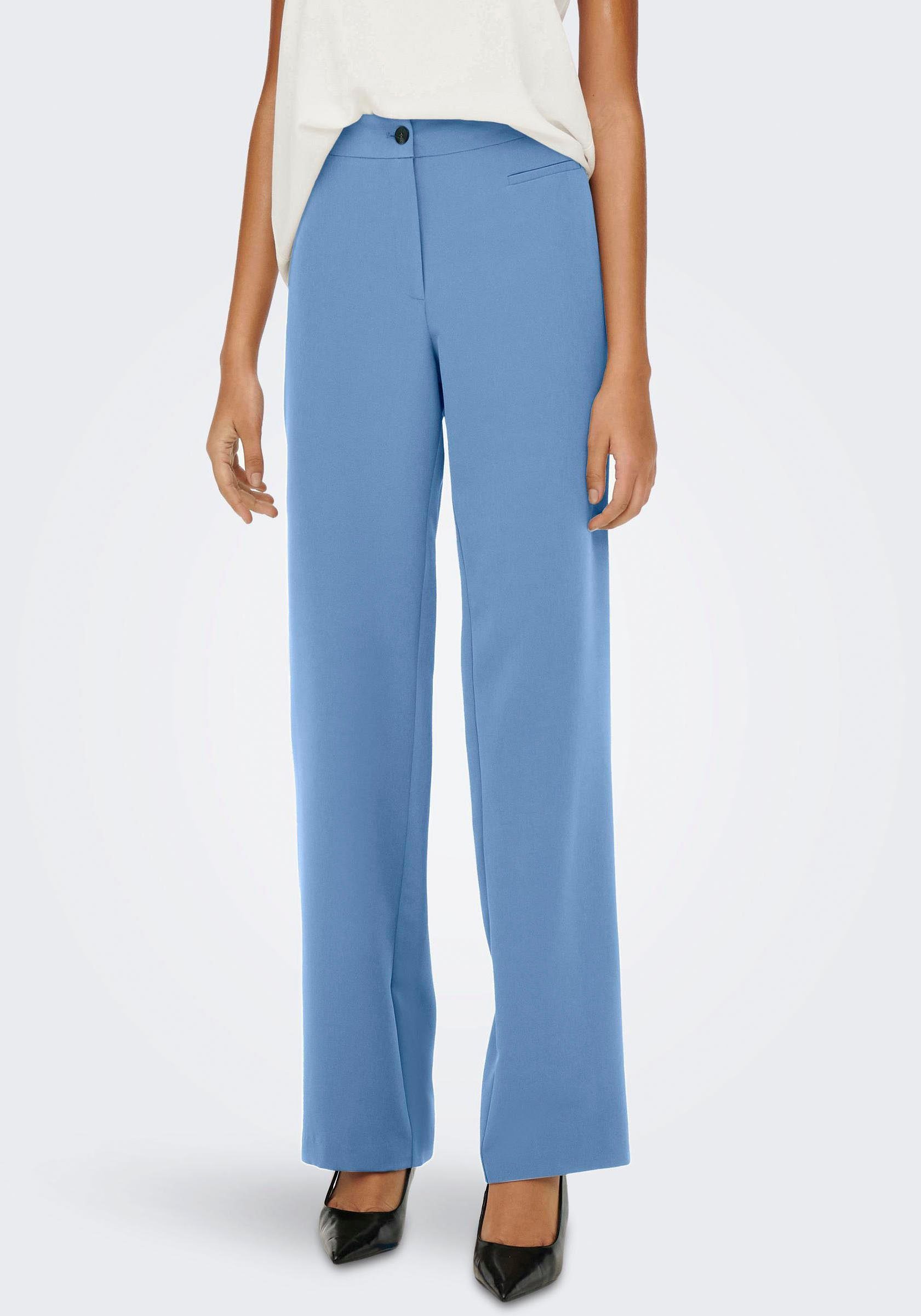 ONLY Anzughose ONLLANA-BERRY MID STRAIGHT PANT TLR NOOS Bel Air Blue