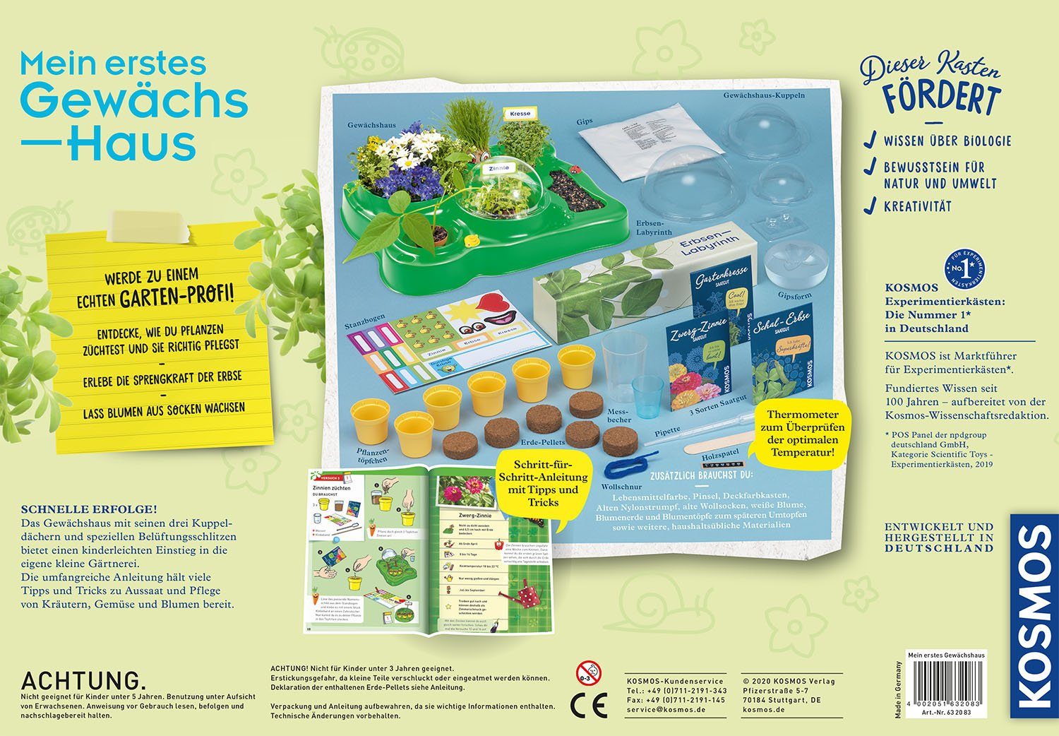 Kosmos Experimentierkasten Meine erstes Made in Gewächshaus, Germany
