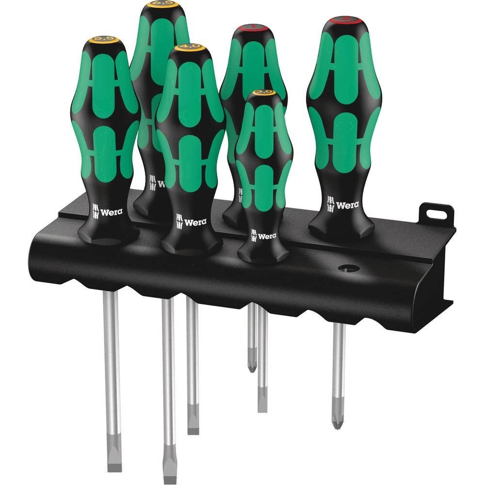 Wera Schraubendreher 6tlg. Schlitz-/PH Kraftform Plus, Mehrkomponentengriff