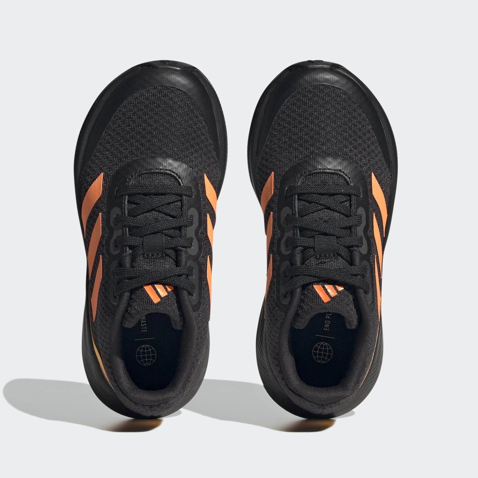 adidas Sportswear RUNFALCON Black SCHUH / Orange Solar Gold Screaming 3 Sneaker LACE / Core
