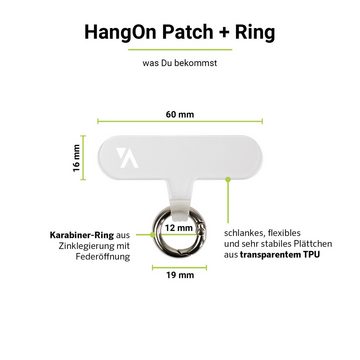 Artwizz Handykette HangOn Patch+ Ring, Plättchen zur universellen Befestigung an Hüllen, Universal