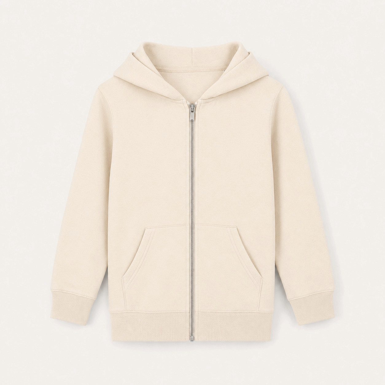 Sitztgut Kapuzensweatjacke Kinder Zip-Hoodie aus Bio-Baumwolle (1-tlg) Doppellagige Kapuze, Metallreißverschluss und Kängurutaschen
