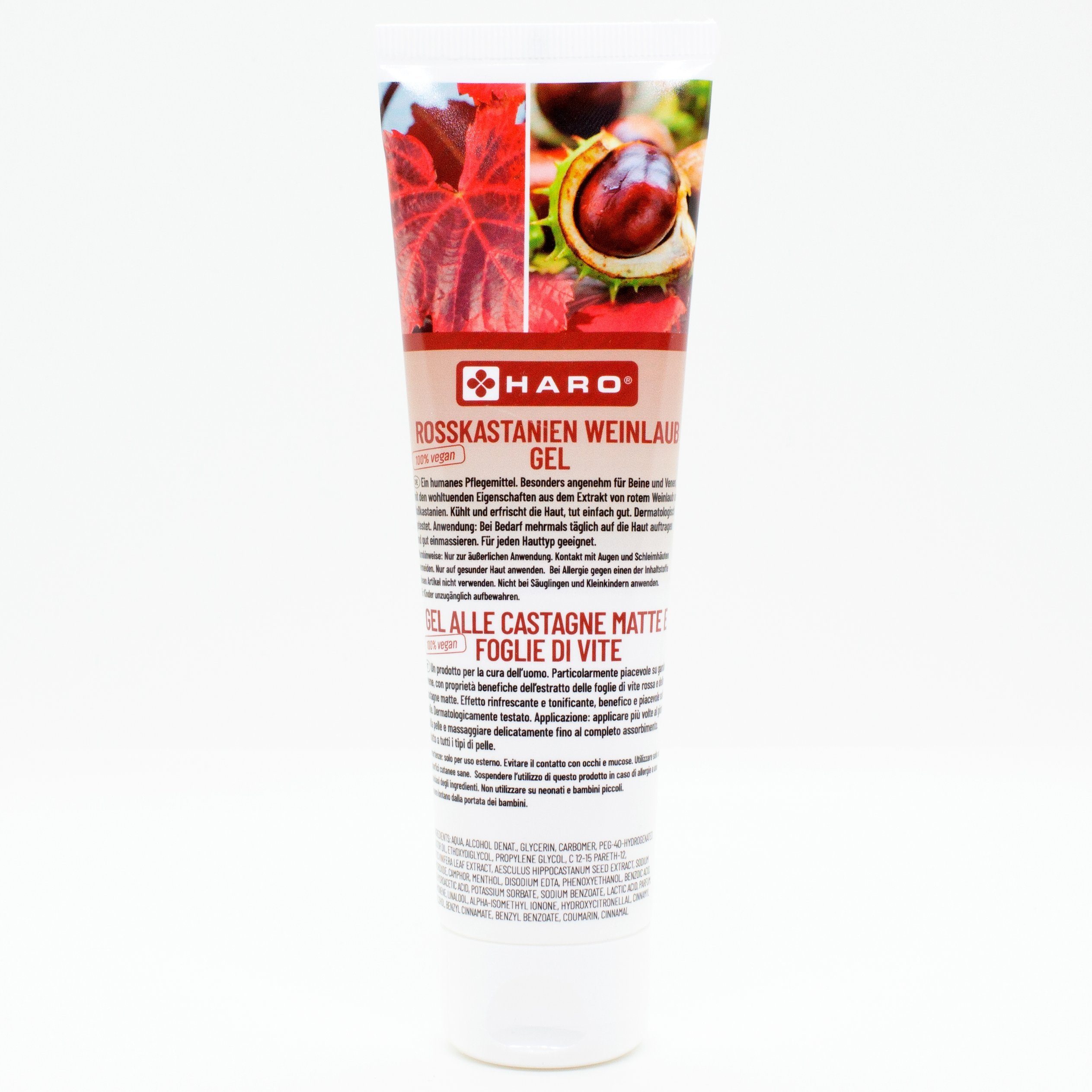 Fußcreme Rosskastanien Weinlaub Gel, Bein- und Fußcreme, Tube 100 ml