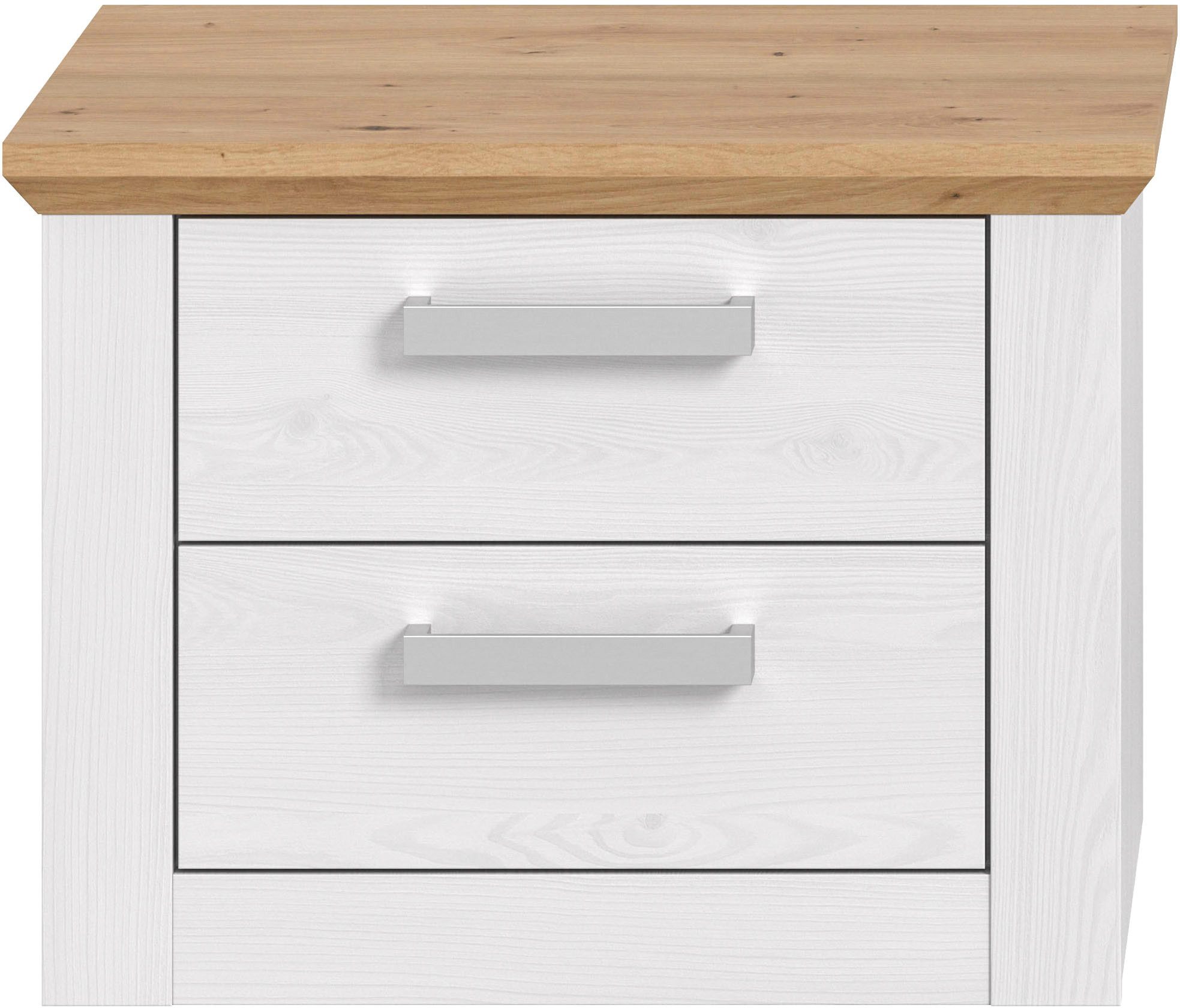 Home affaire Nachtschrank COSENZA, Breite 54cm, in Landhausoptik (inklusive 2 Schubkästen mit Vollauszug) Nachtkommode, Nachtische, Kommode, Nako, Beistelltisch – Bild 3 von 5