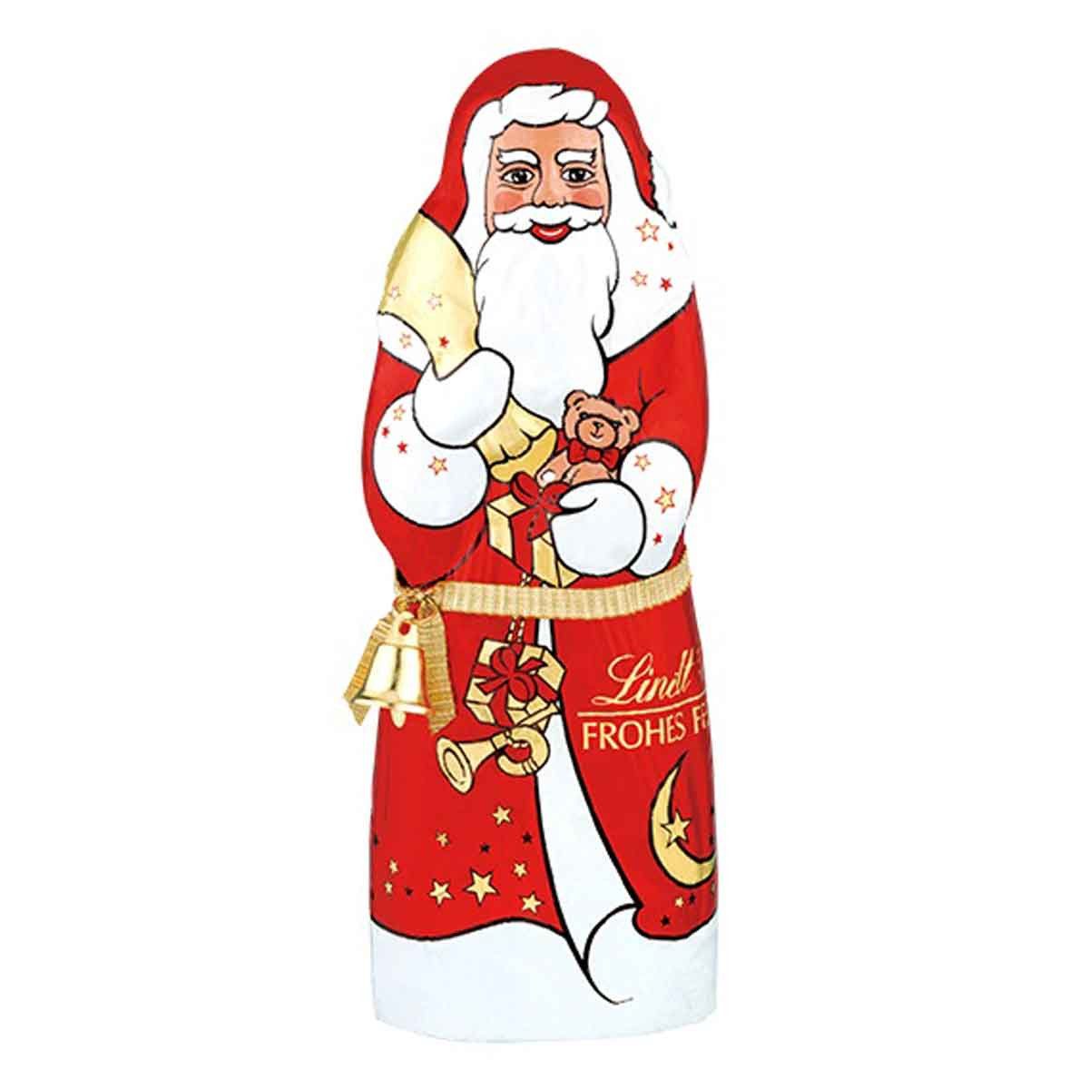 LINDT Schokolade, Lindt Weihnachtsmann Figur aus Alpenvollmilch Schokolade 200g 4er Pack