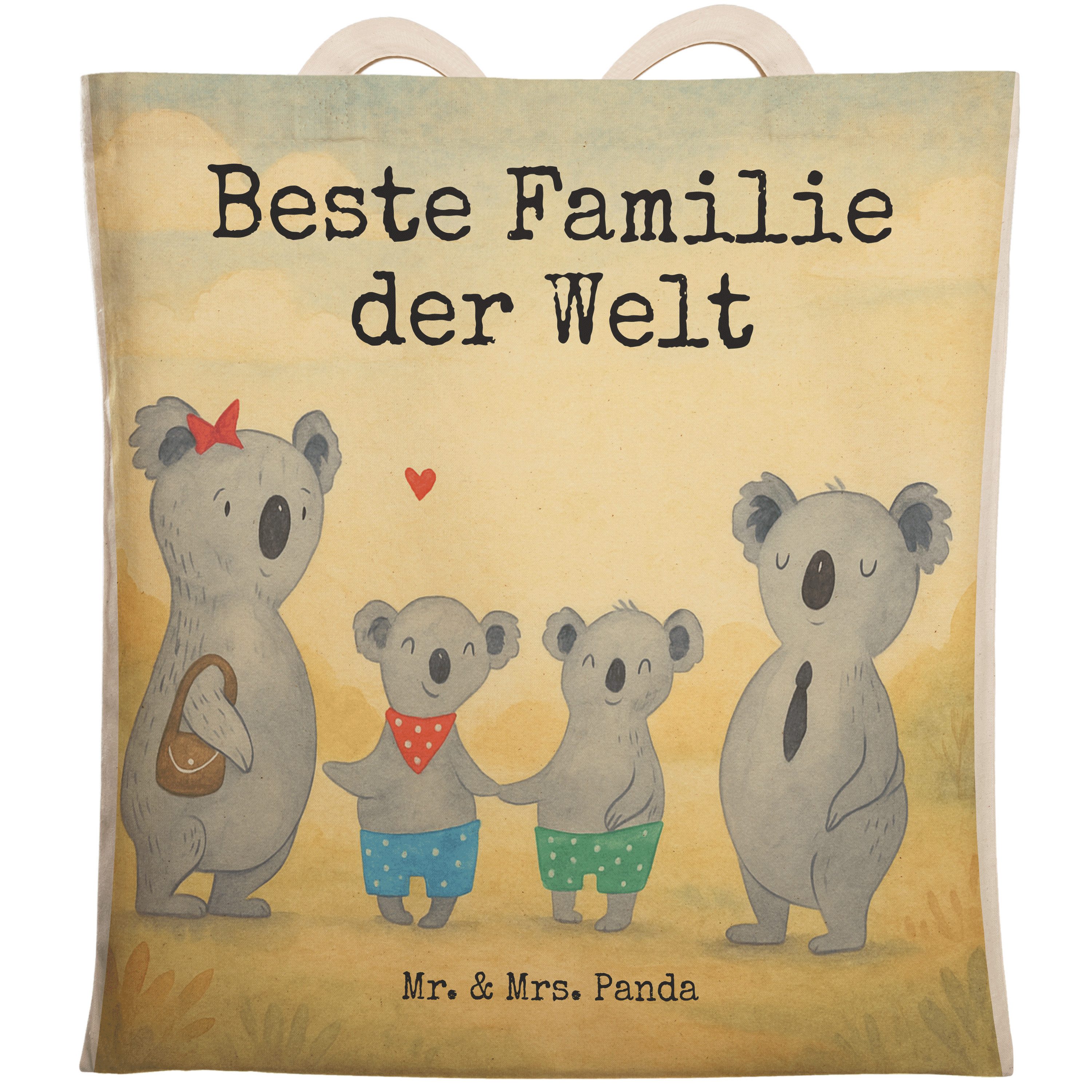 Tragetasche Koala Familie zwei Design, Tote Bag, Weiß, Zusammen, Koalabär, Traget