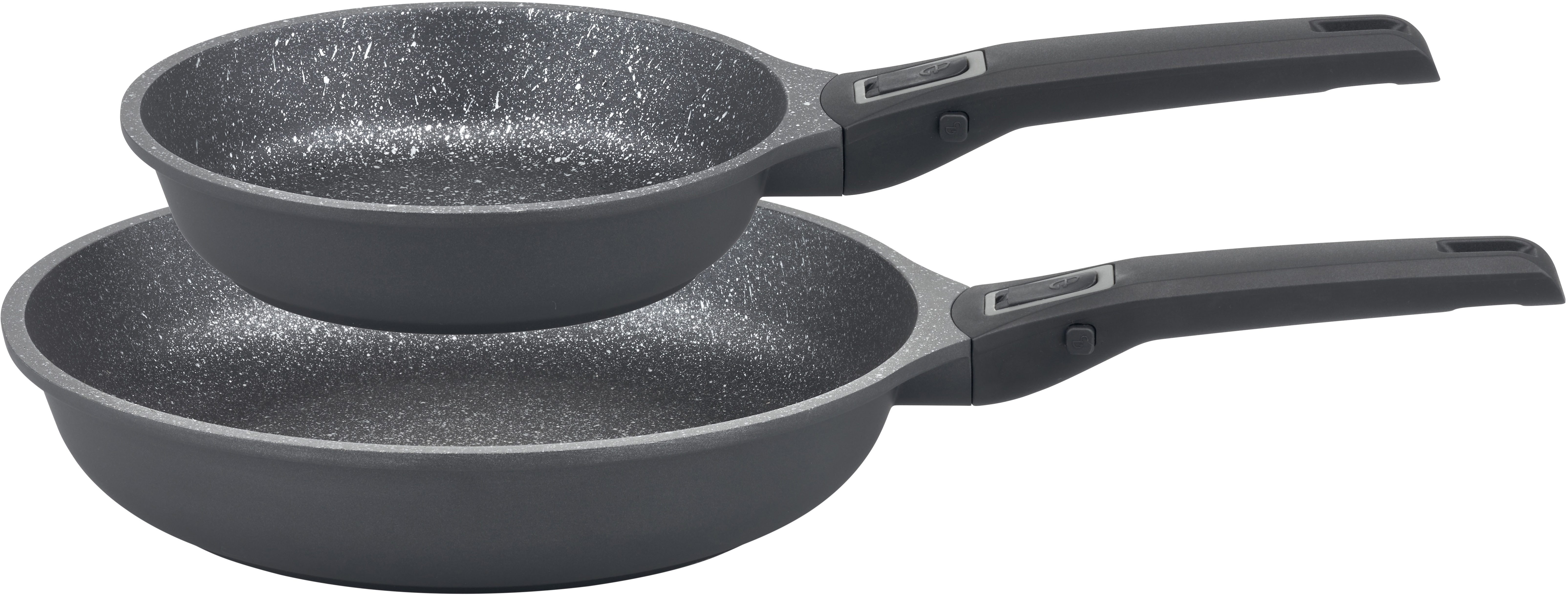 GSW Pfannen-Set Easy Click, Aluminiumguss (Set, 2-tlg., 1x Bratpfanne Ø 20 cm, 1x Bratpfanne Ø 28 cm), Induktion