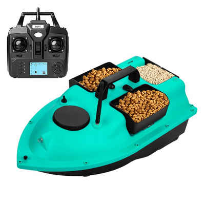 Tidyard RC-Boot Drahtloses GPS-Fischerboot mit 3 Köderbehältern,4,4 lb Tragfähigkeit (GPS 500M, mit Aufbewahrungstasche), LCD-Display, Automatische Kalibrierung zur Korrektur der Route