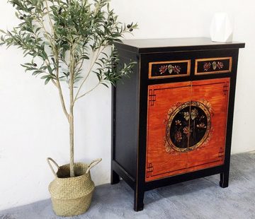 OPIUM OUTLET Kommode Chinesischer Schrank Möbel asiatisch orientalisch, Vintage Landhaus-Stil, komplett montiert, Sideboard Anrichte aus Holz