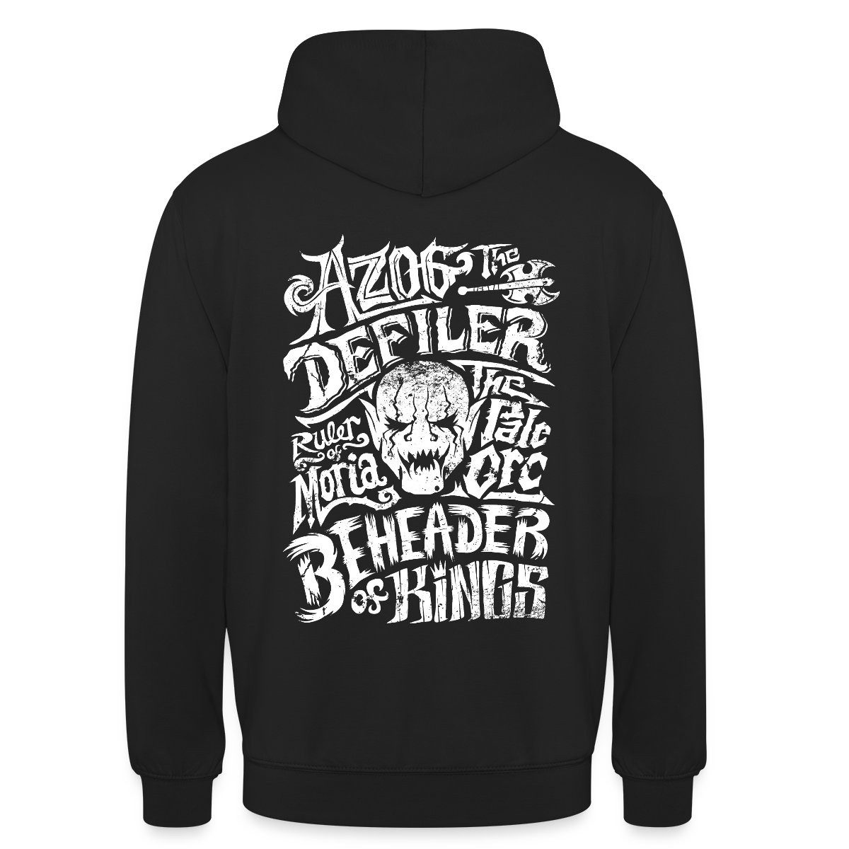 Spreadshirt Hoodie Der Hobbit Azog Der Schänder Und Seine Titel Unisex Hoodie (1-tlg)