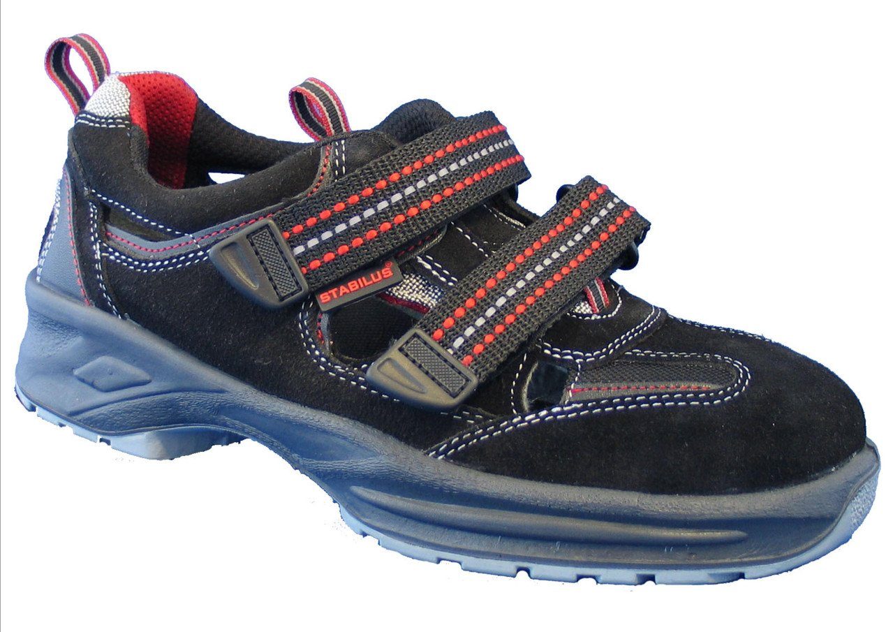 CAR-MEL shoes Stabilus Sicherheitssandale Stefan S1 schwarz-rot Sicherheitsschuh