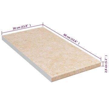 vidaXL Schneidebrett Küchenarbeitsplatte Beige mit Marmor-Struktur 30x60x2,8 cm, Holzwerkstoff