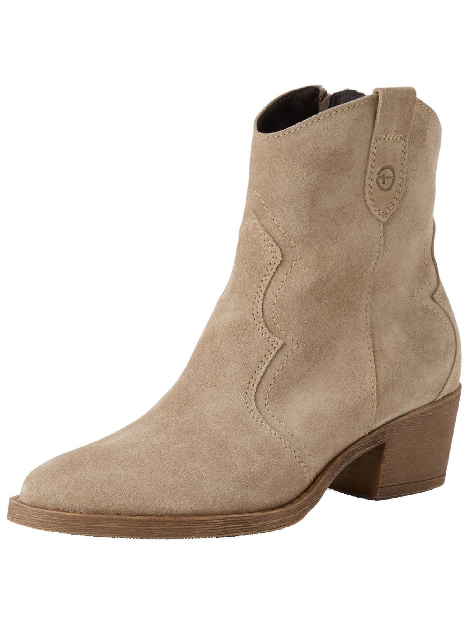 Tamaris Stiefelette Veloursleder . Cowboy Stiefelette
