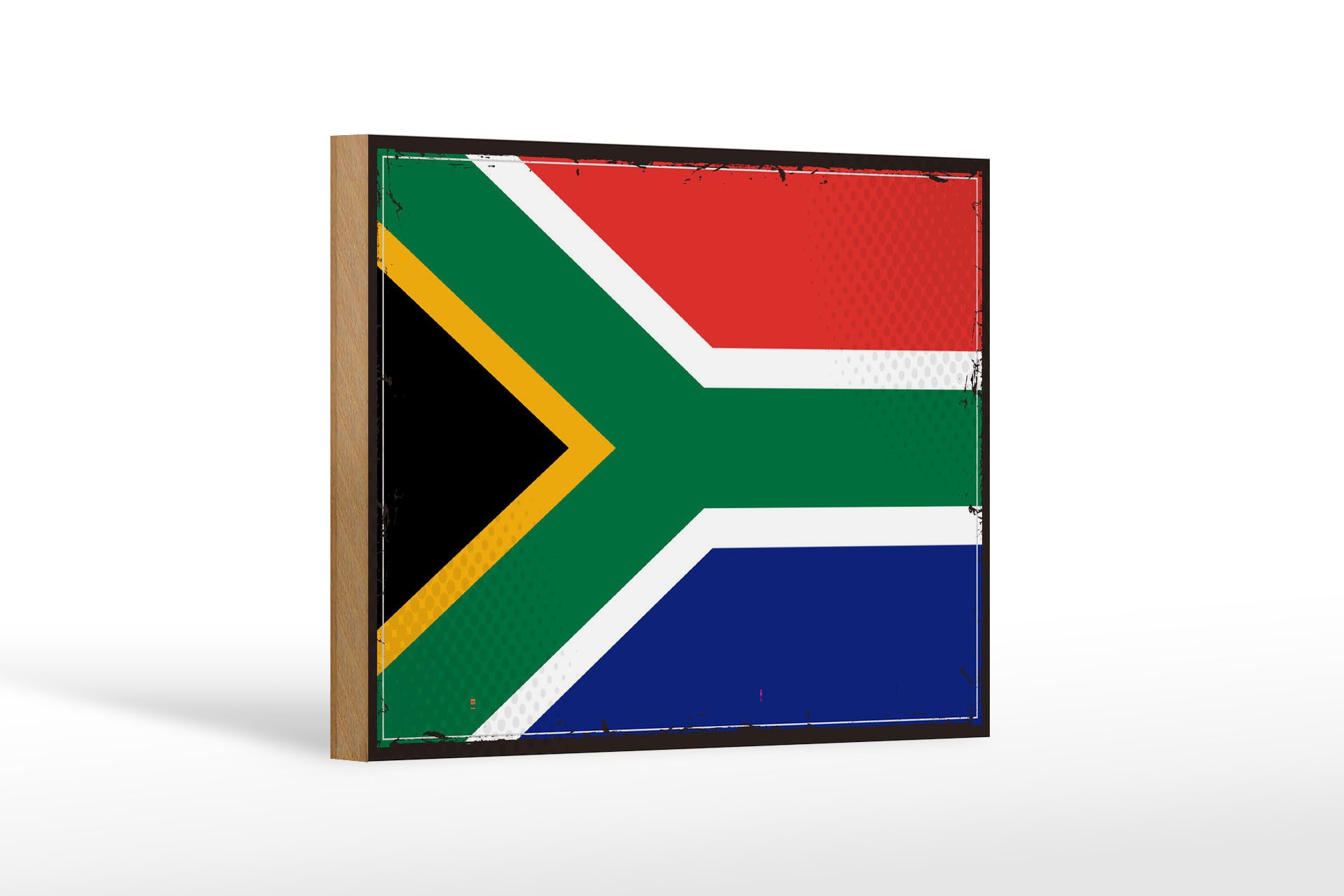 Femer GmbH Holzbild Flagge Südafrikas 18x12 cm Retro South Africa, Flaggen (1 St), Glatte Holzfaserplatte (MDF), vorn beschichtet