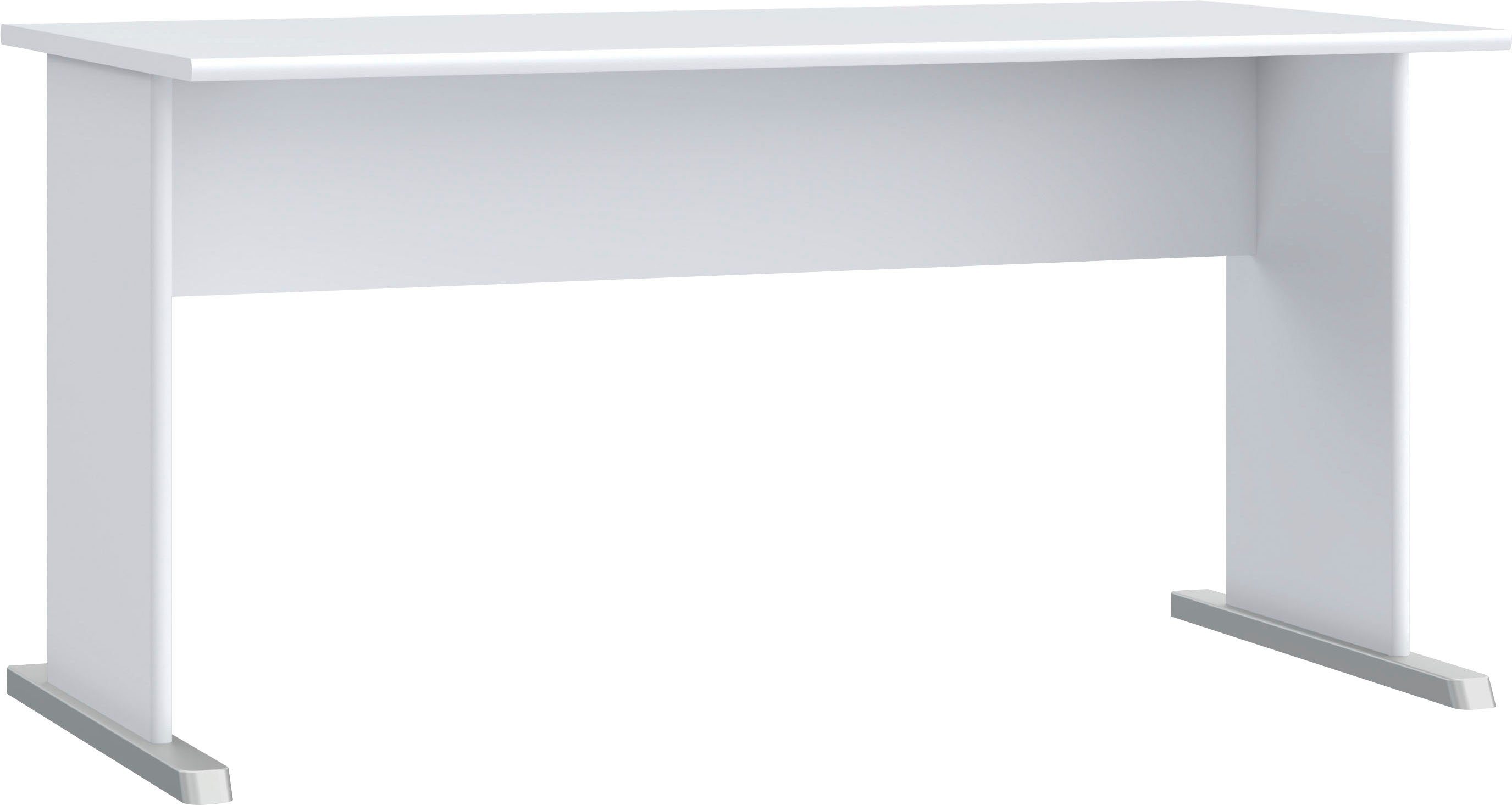 FORTE Schreibtisch Tempra, Breite 144 cm Weiß