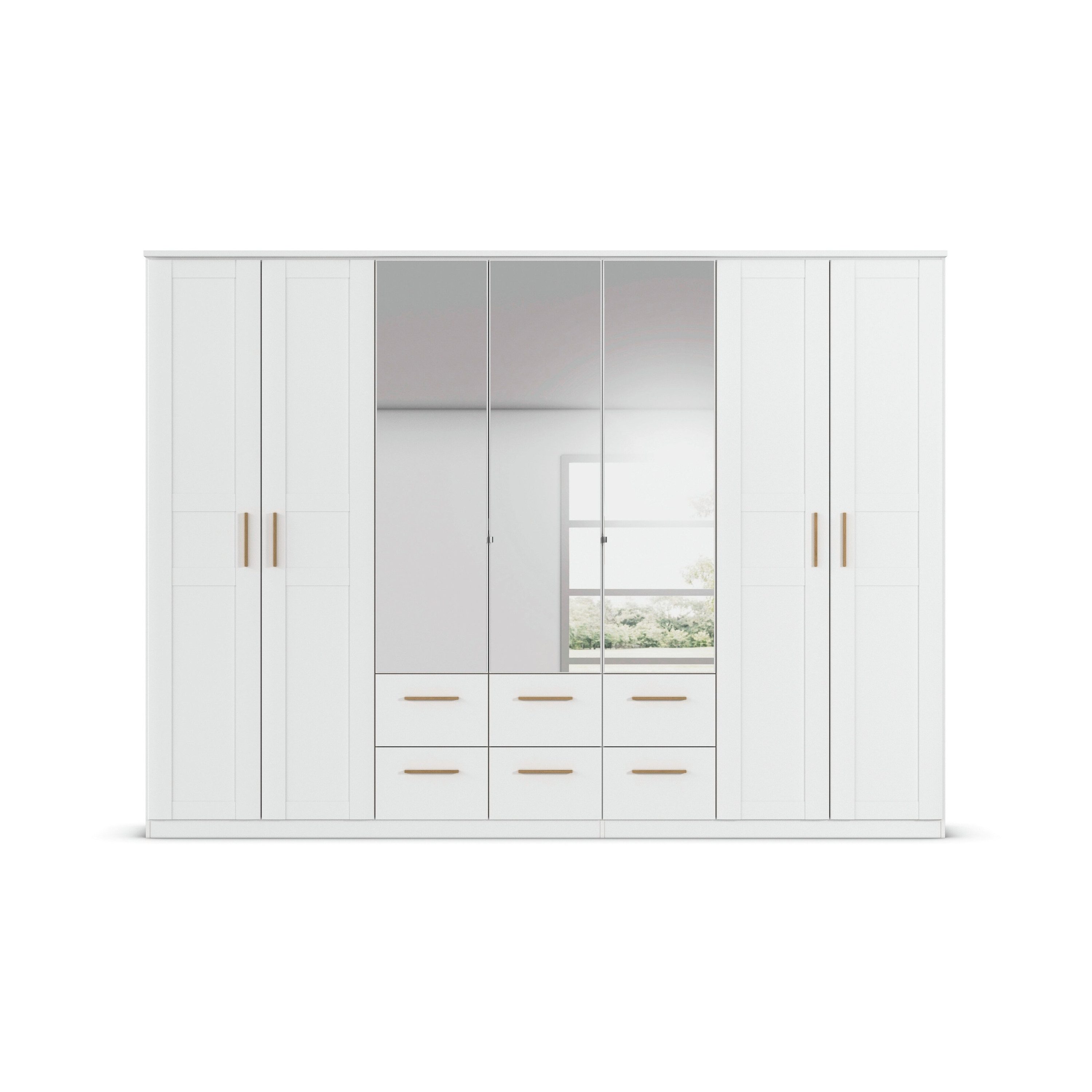 SANSIBAR LIVING Kleiderschrank Kleiderschrank SANSIBAR HOVSTAD BHT 315x231x58 cm weiß