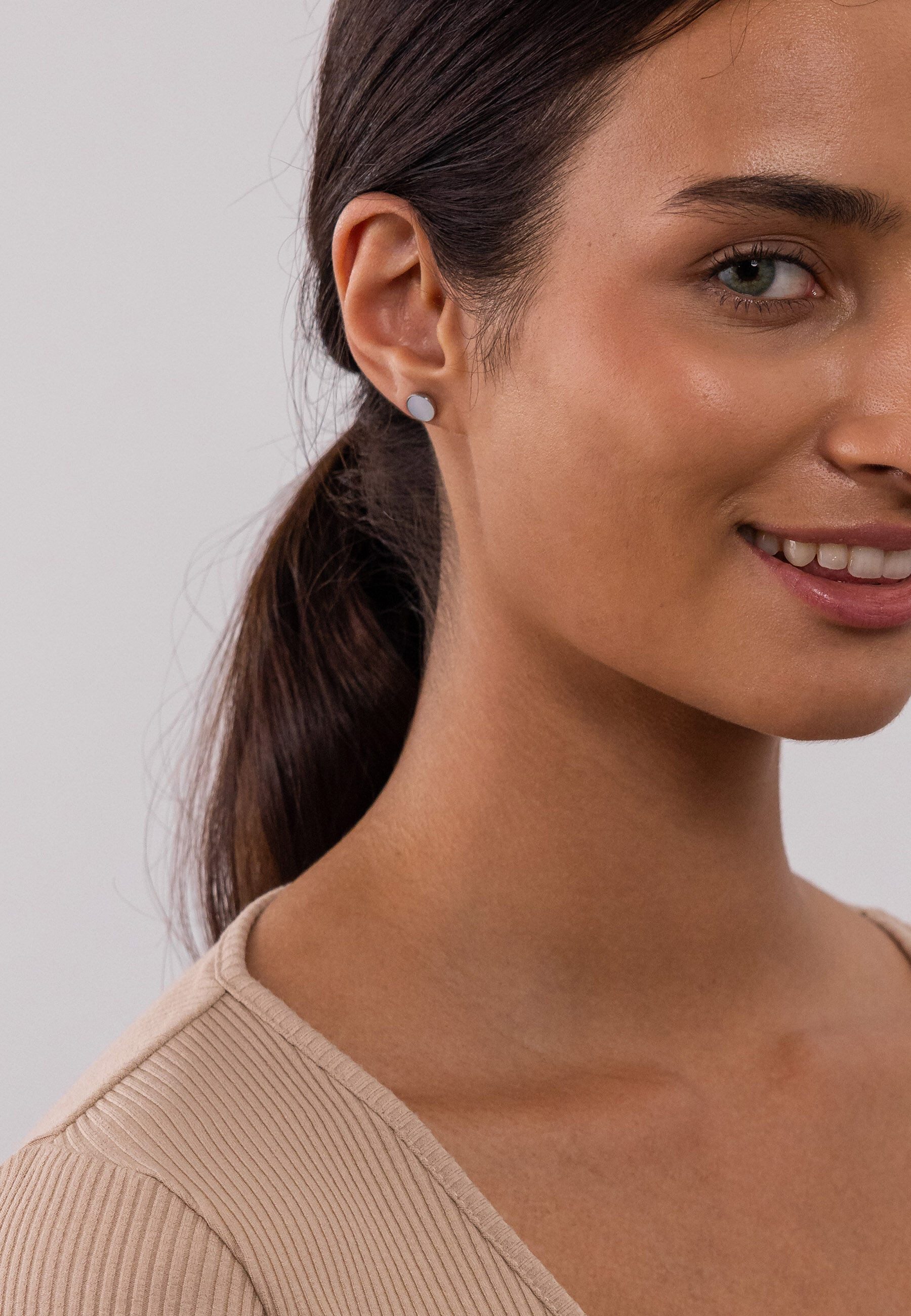 Purelei Paar Ohrstecker White Gloss, mit günstig online kaufen