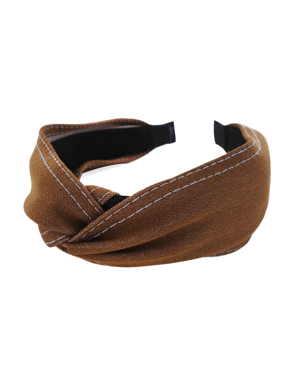 axy Haarreif Haarreif mit raffinierten Knoten und Jeans Stoff, Vintage Klassik-Look Damen Haareifen Haarband