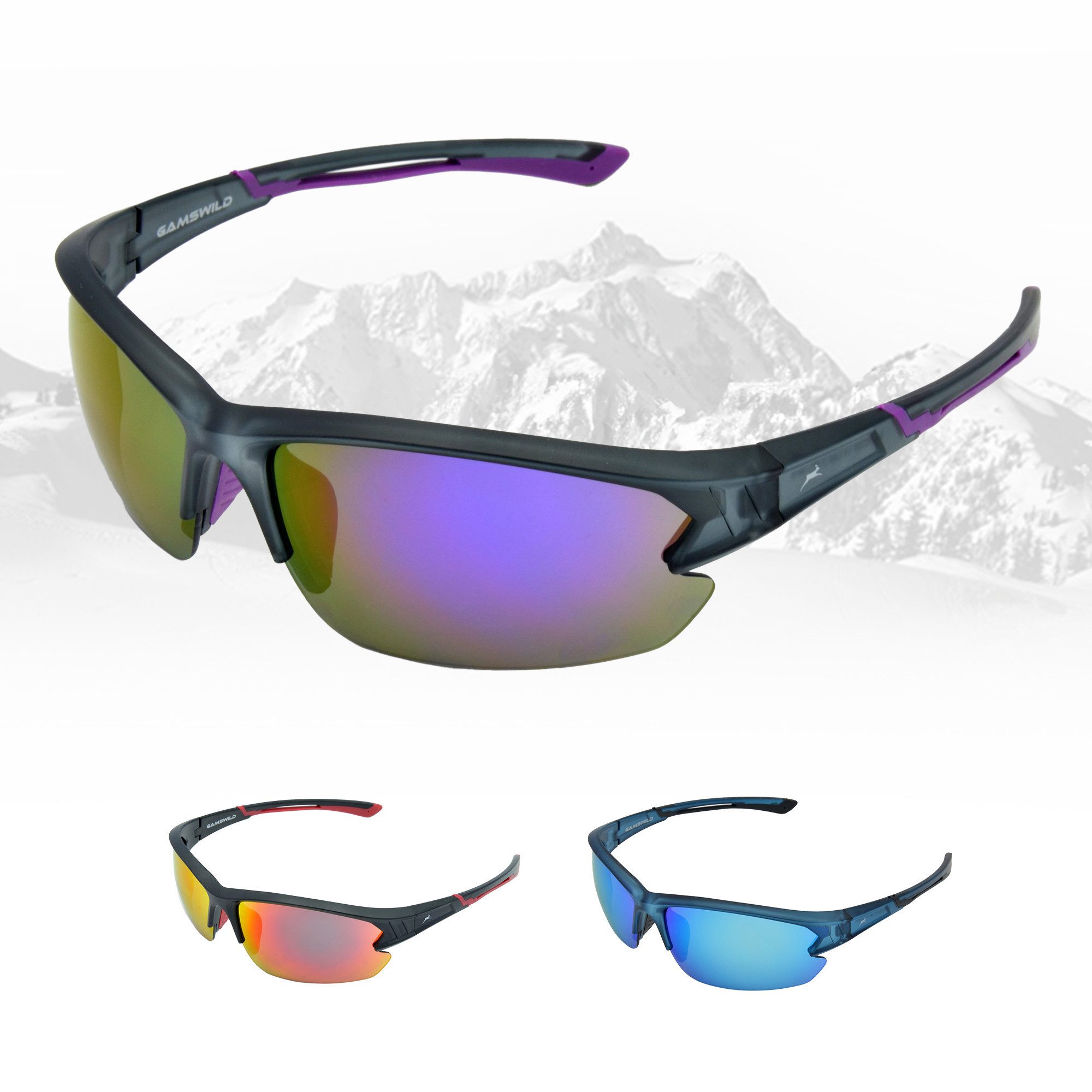 Gamswild Sportbrille UV400 Sonnenbrille Skibrille Fahrradbrille günstig online kaufen