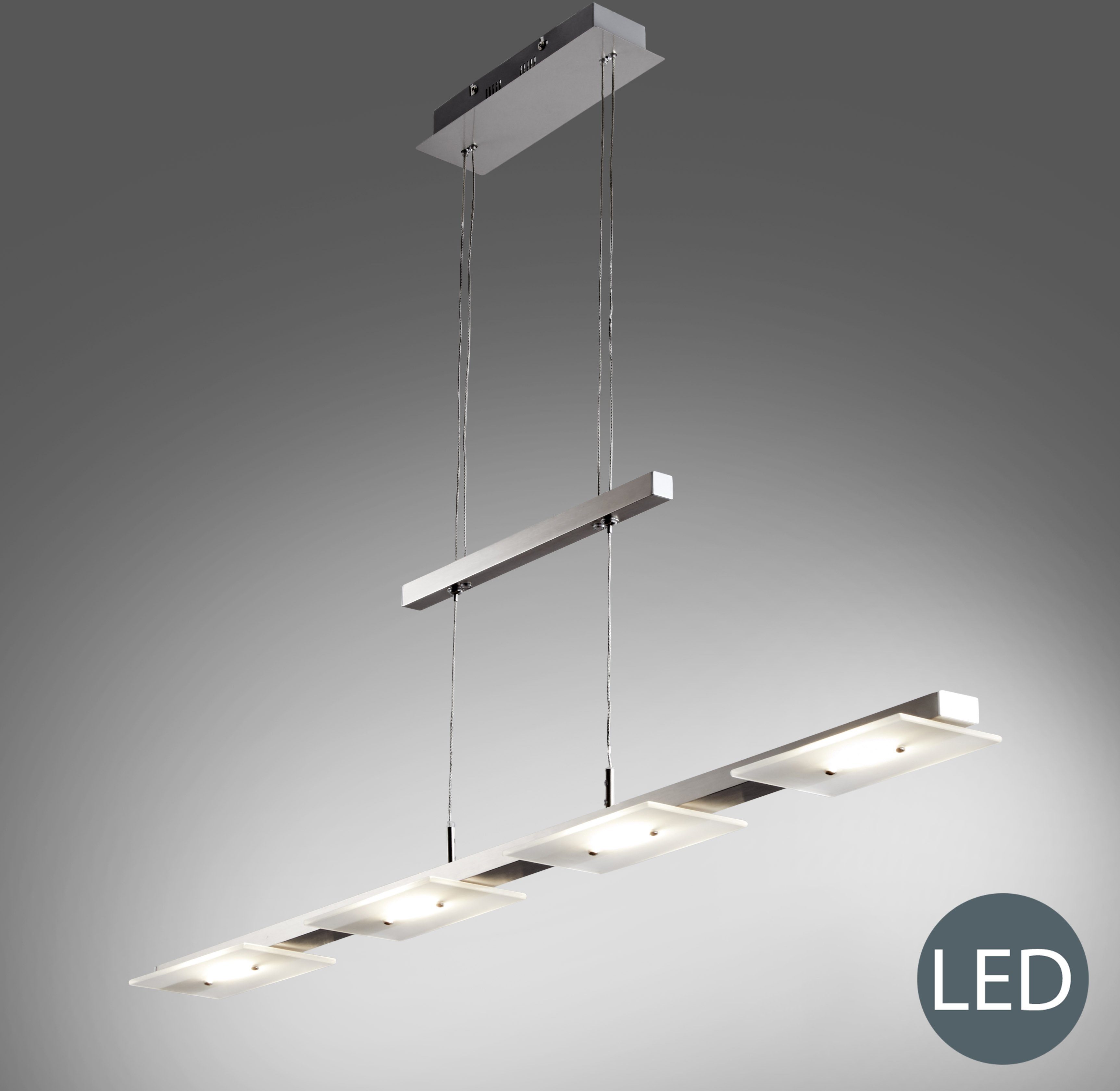 B.K.Licht LED Pendelleuchte Aries, LED Esszimmer Pendelleuchte, integriert, fest 18W Warmweiß, inkl. 1600lm, Deckenleuchte, Hänge-Lampe