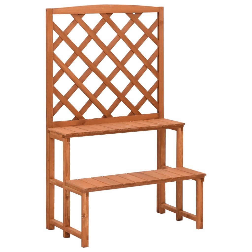 vidaXL Rankgitter NA Blumentreppe mit Rankgitter 70x42x115 cm Massivholz Tanne