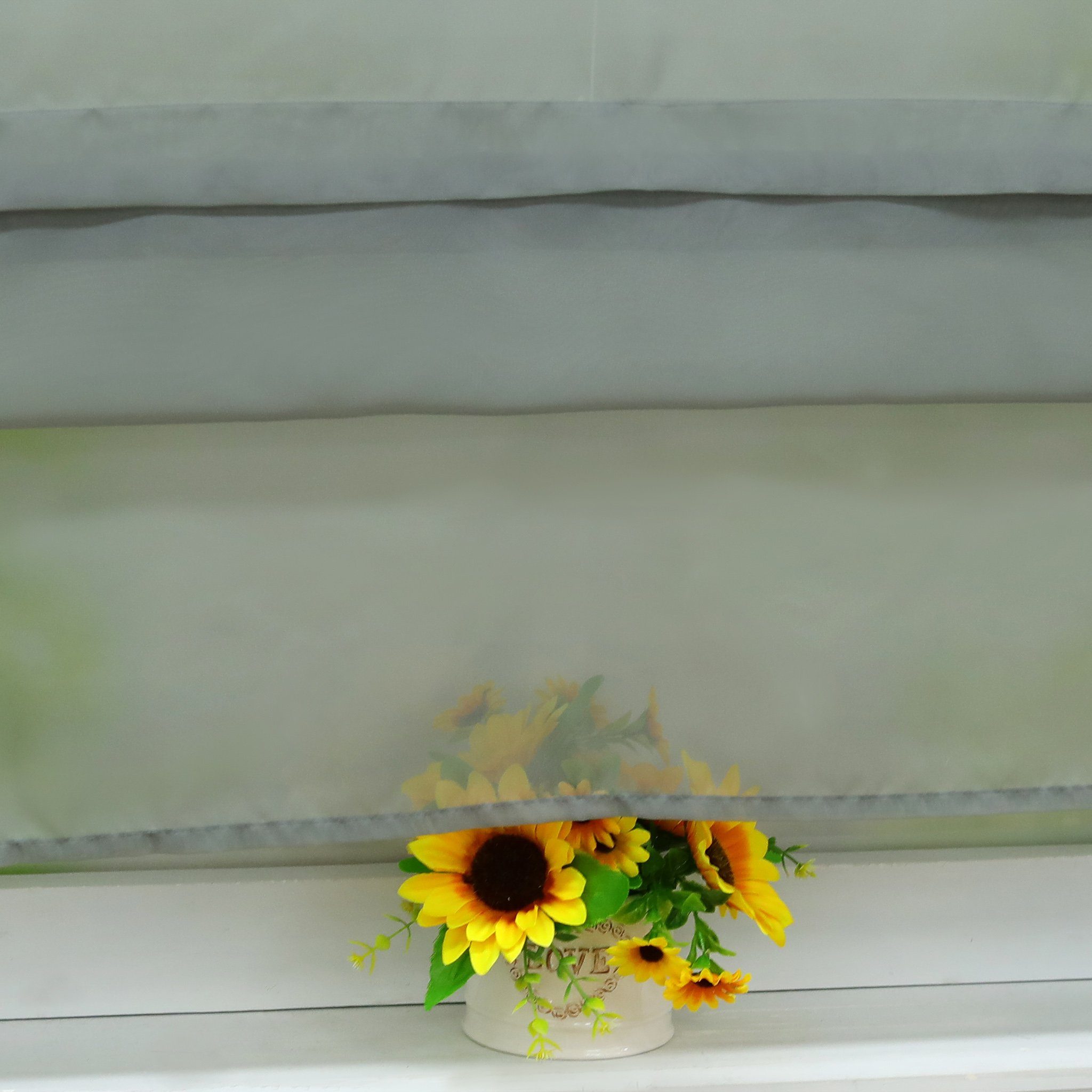 Joyswahl Raffrollo Sophia, mit Schlaufen, Voile Schlaufenrollo, Unifarbe günstig online kaufen