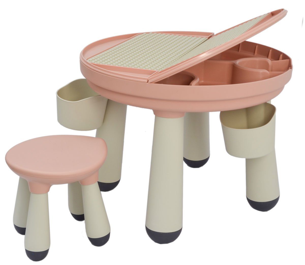 LittleTom Spieltisch 3-in-1 Kinder Spieltisch kompatibel, Kindertisch mit Stuhl ab 1 Jahr