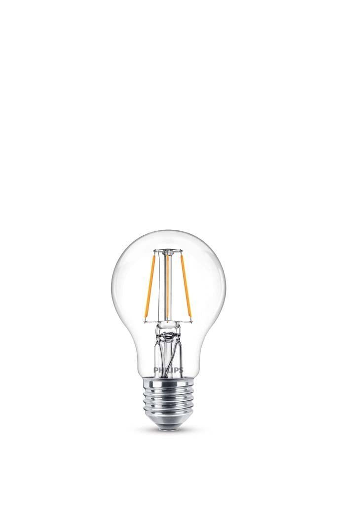 Philips Lighting LED-Leuchtmittel LED ersetzt 40W, E27, warmweiß (2700 K), 470 Lumen, Standardform, klar