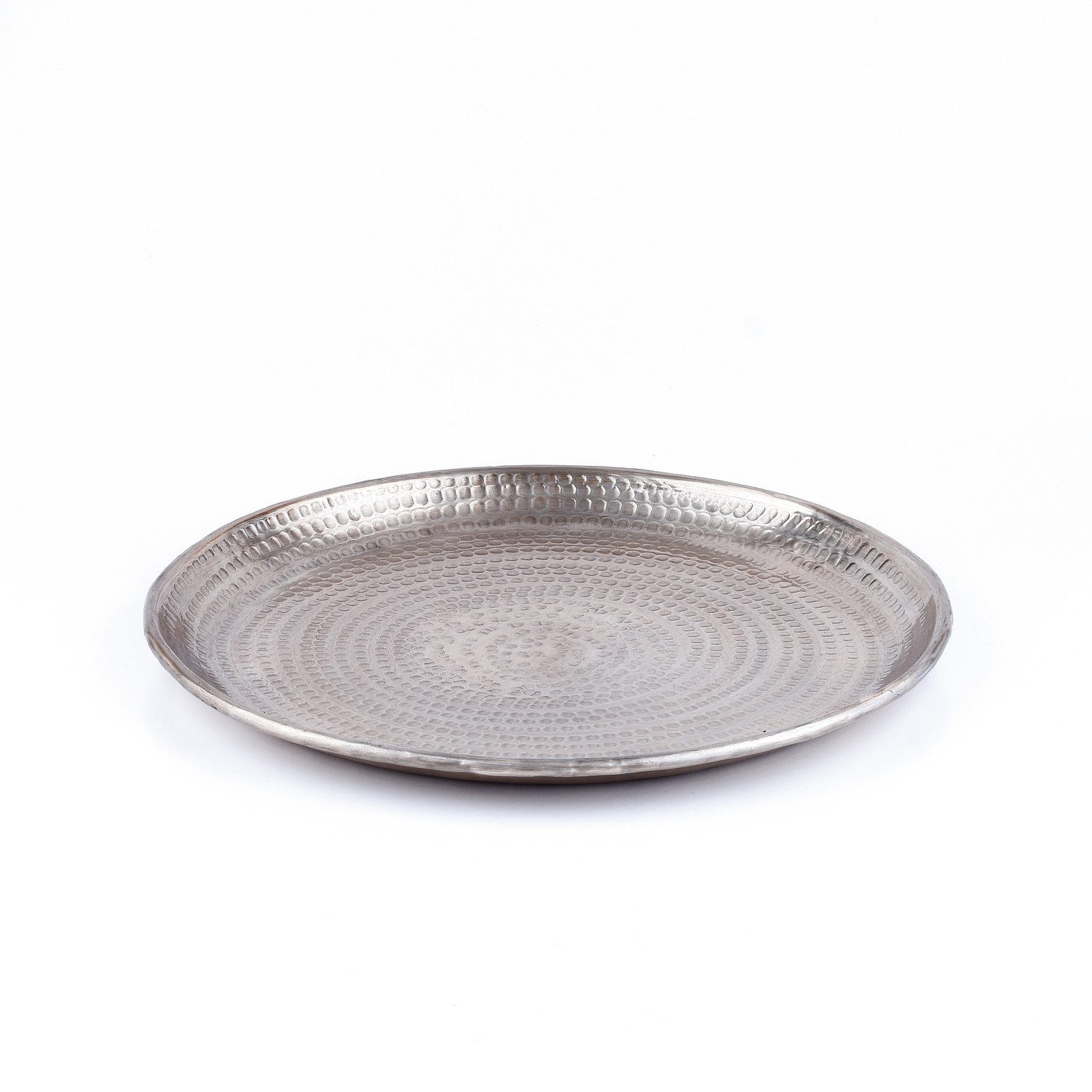 Marrakesch Orient & Mediterran Interior Dekotablett Свічкиtablett Serviertablett Skandinavisch Design Imera Silber 30cm, Handarbeit