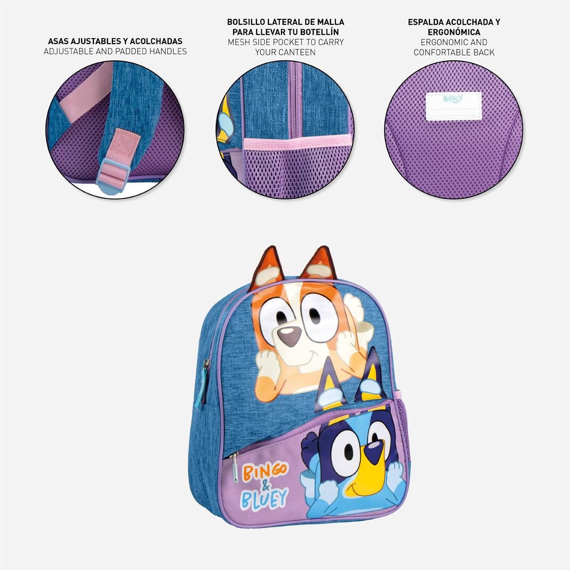 Bluey Kinderrucksack Kinder Schulrucksack Rucksack für Kita