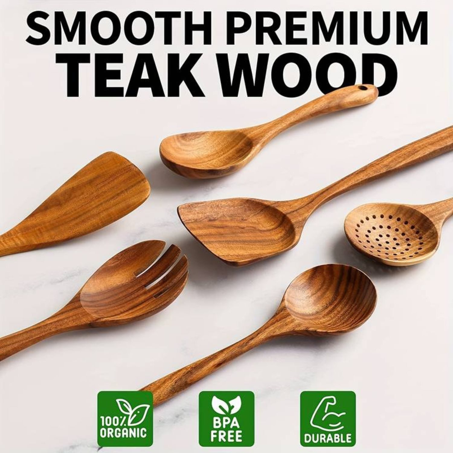 Faizee Möbel Kochbesteck-Set Holz-Kochbesteck-Set: 6-teiliges Set für alle Ihre Kochbedürfnisse (6-tlg)