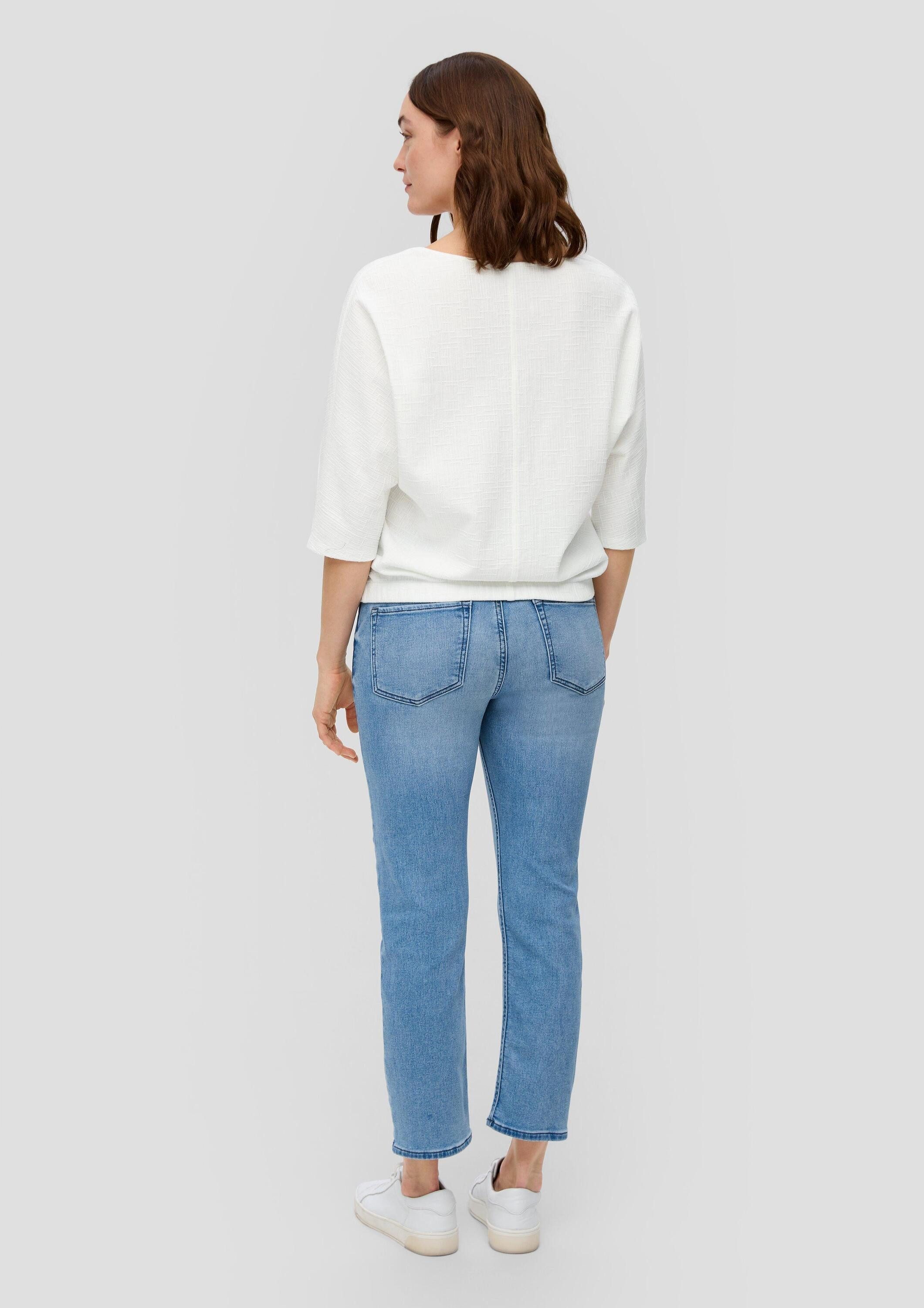s.Oliver 3/4-Arm-Shirt T-Shirt Jerseyshirt mit O-Shape und Musterstruktur