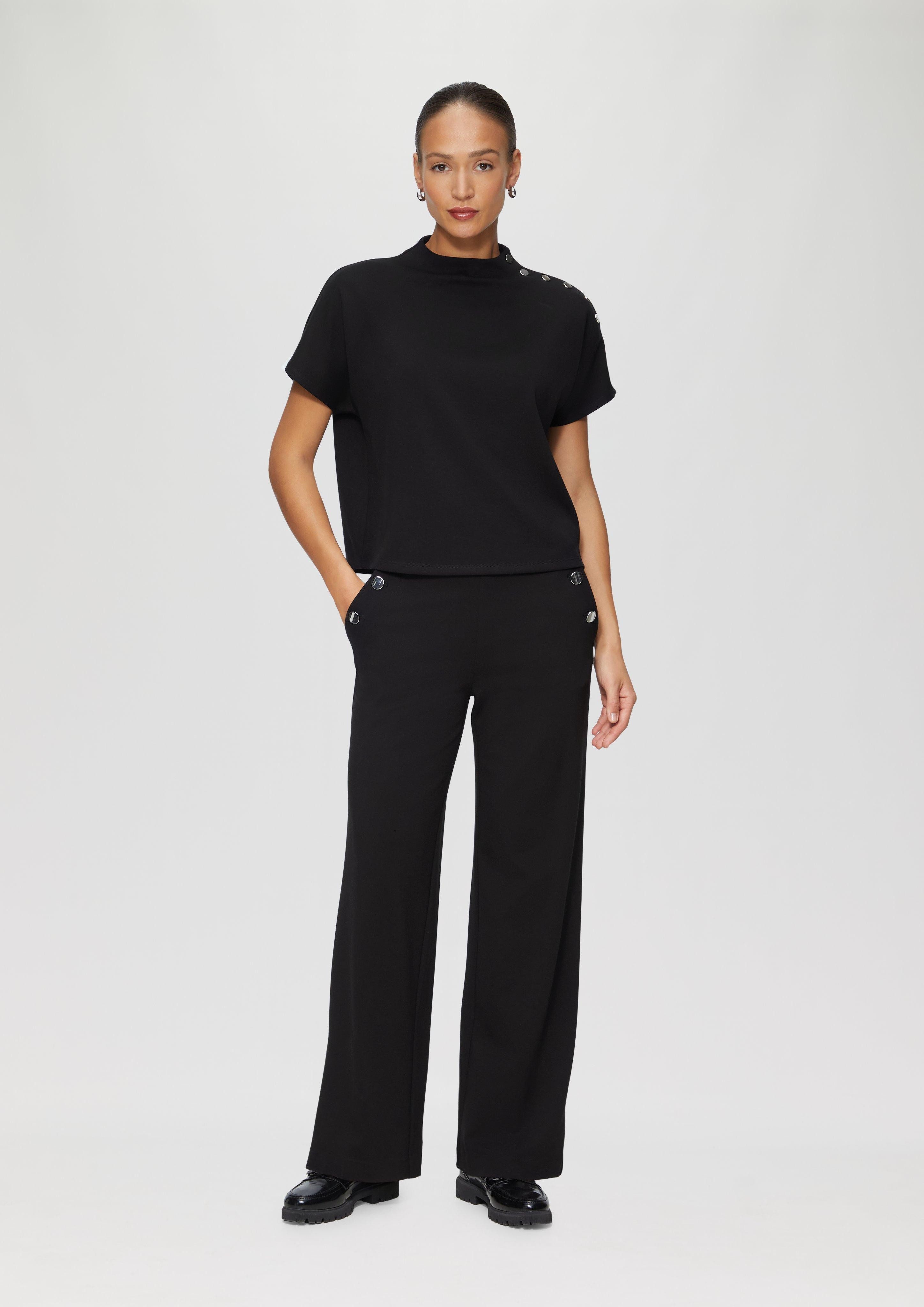 s.Oliver BLACK LABEL Stoffhose Wide-Leg-Hose mit günstig online kaufen