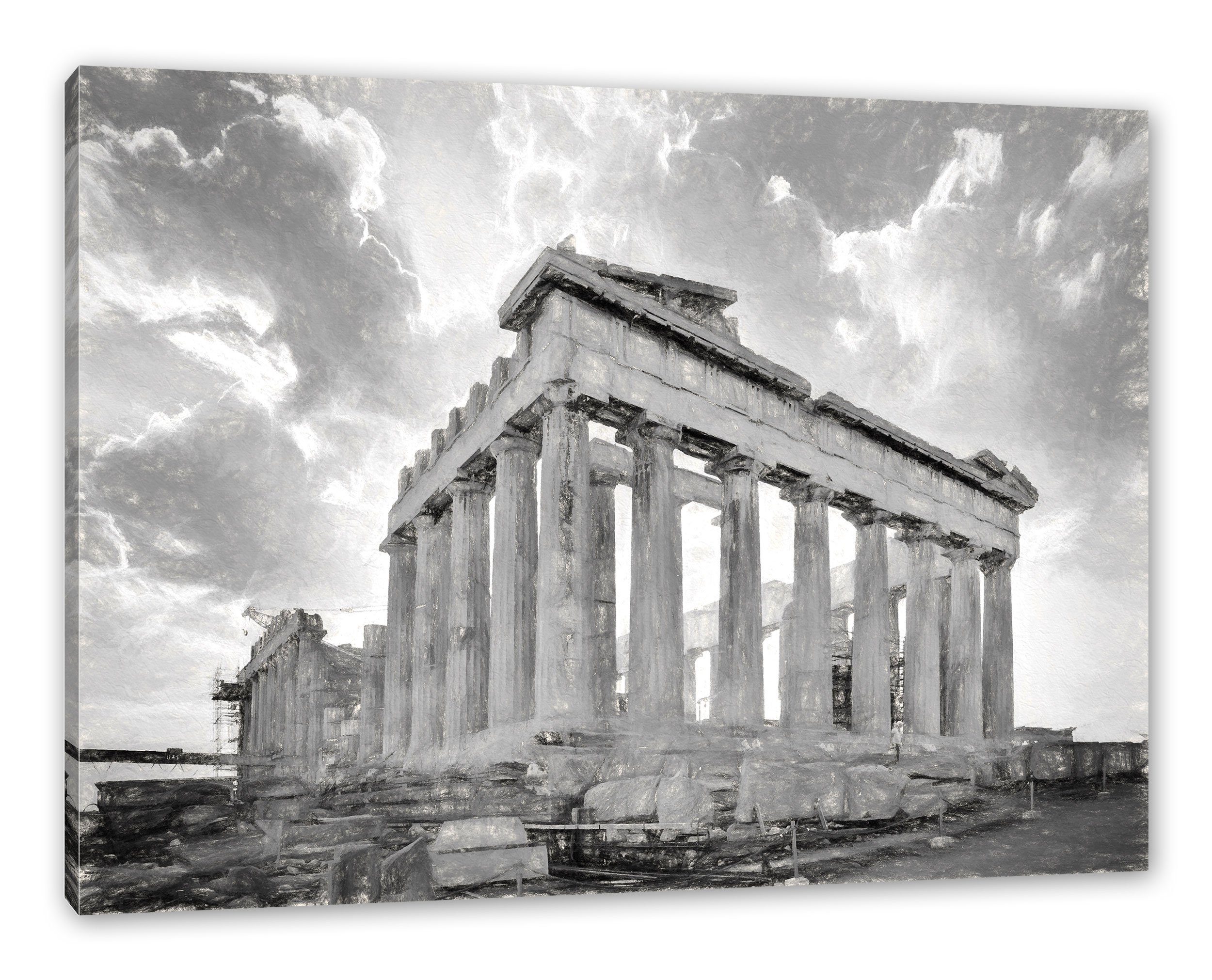 fertig St), Leinwandbild Pixxprint in bespannt, Athen, Akropolis Akropolis inkl. (1 Leinwandbild Zackenaufhänger in Athen