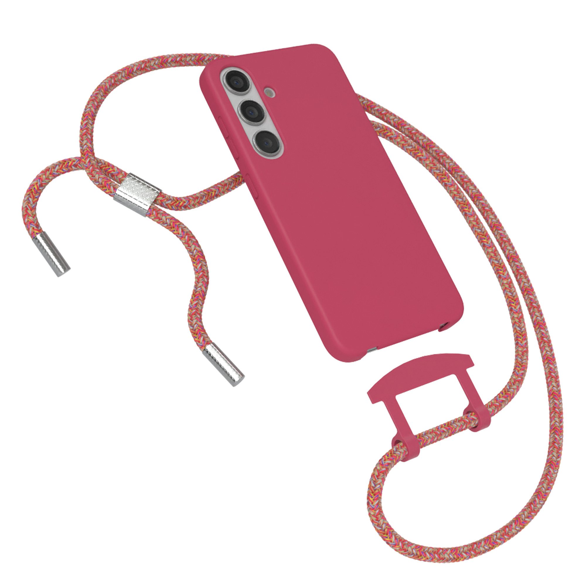 Eximmobile Handykette Mit Panzerfolie Für Huawei P20 – Rote Umhängehülle Mit Seil & Display-Schutz – Praktisch & Stylisch