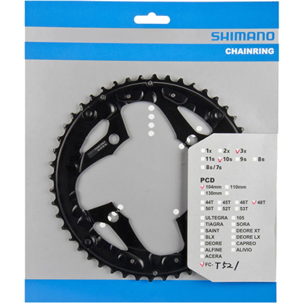 Fahrradkette Shimano Kettenblatt FC-T521 für Kettenschutzring 48 Ø 104 außen schwar