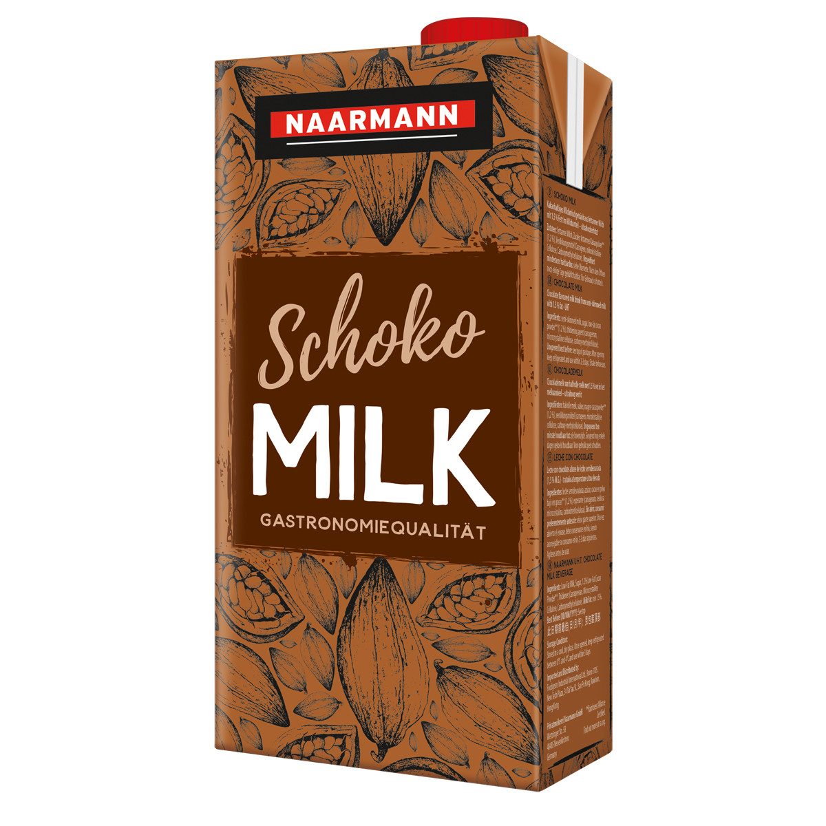 NAARMANN Milch, Naarmann Schoko Milk 1.5 Prozent Fett ideal für Gastronomie 1000ml
