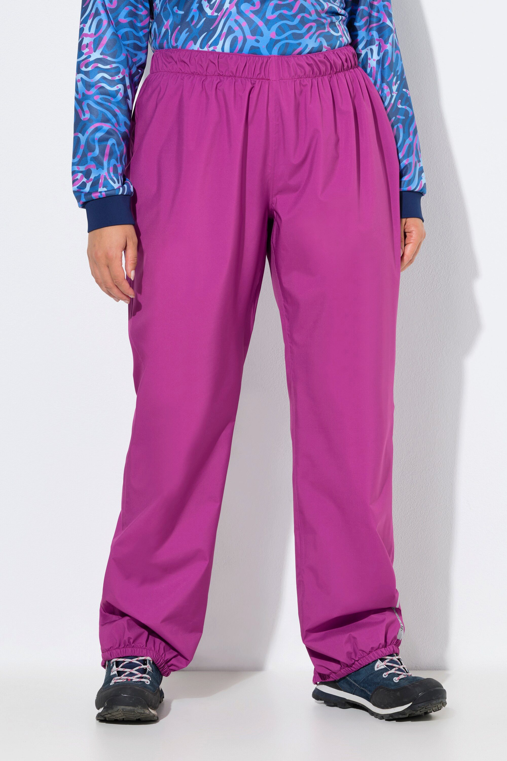 Ulla Popken Funktionshose Regenhose Reflektorpaspeln wasserdicht Elastikbun günstig online kaufen