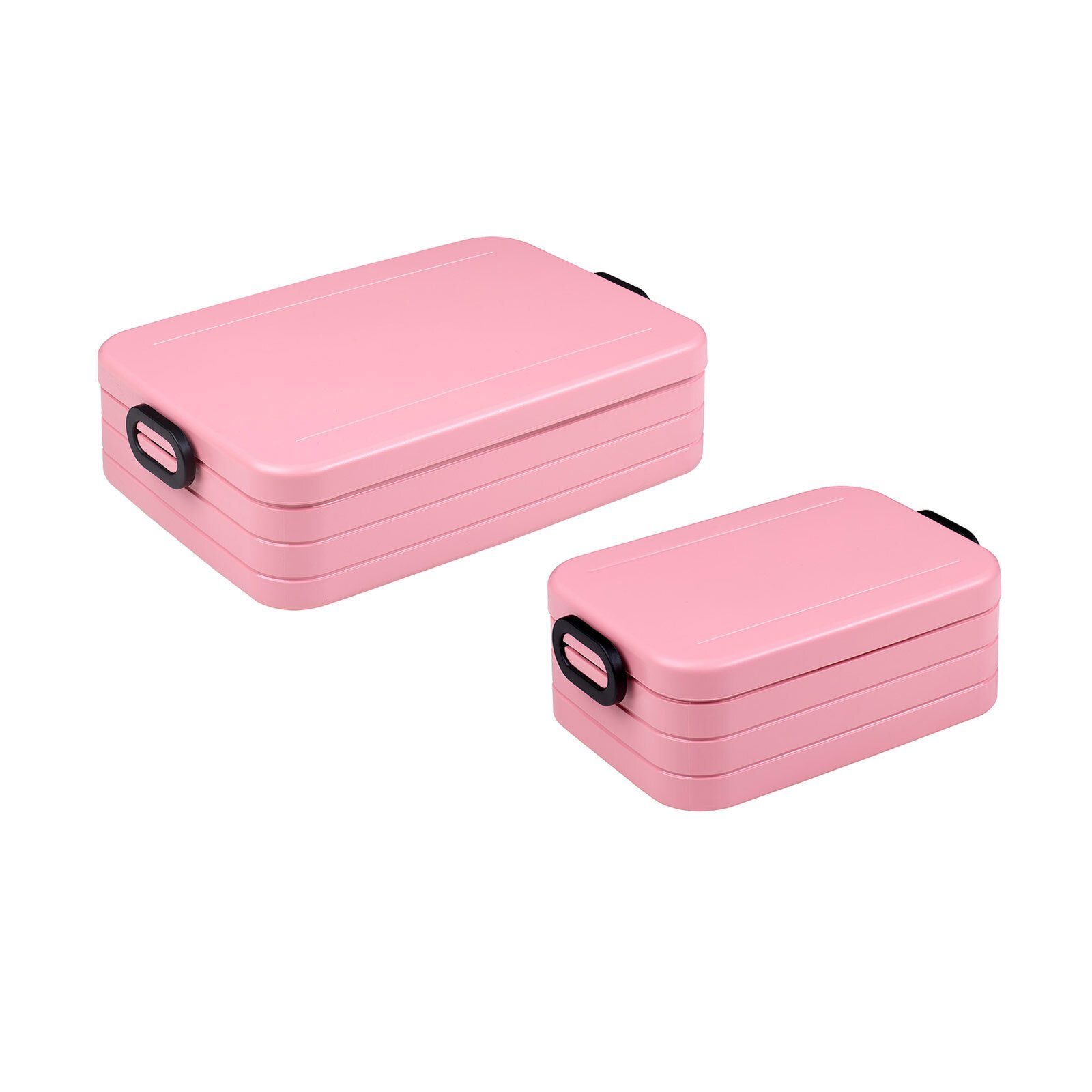 Mepal Lunchbox Take a Break Lunchboxen Set Large Midi, Acrylnitril-Butadien-Styrol (ABS), (2-tlg), Spülmaschinengeeignet Nordic Pink