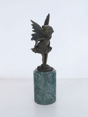 AFG Dekoobjekt Bronze Figur kleine Fee auf Marmorsockel