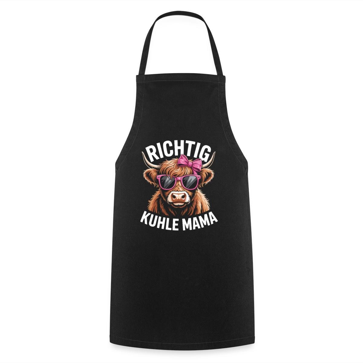 Spreadshirt Kochschürze Richtig Kuhle Mama Coole Mutter Kochschürze, (1-tlg)