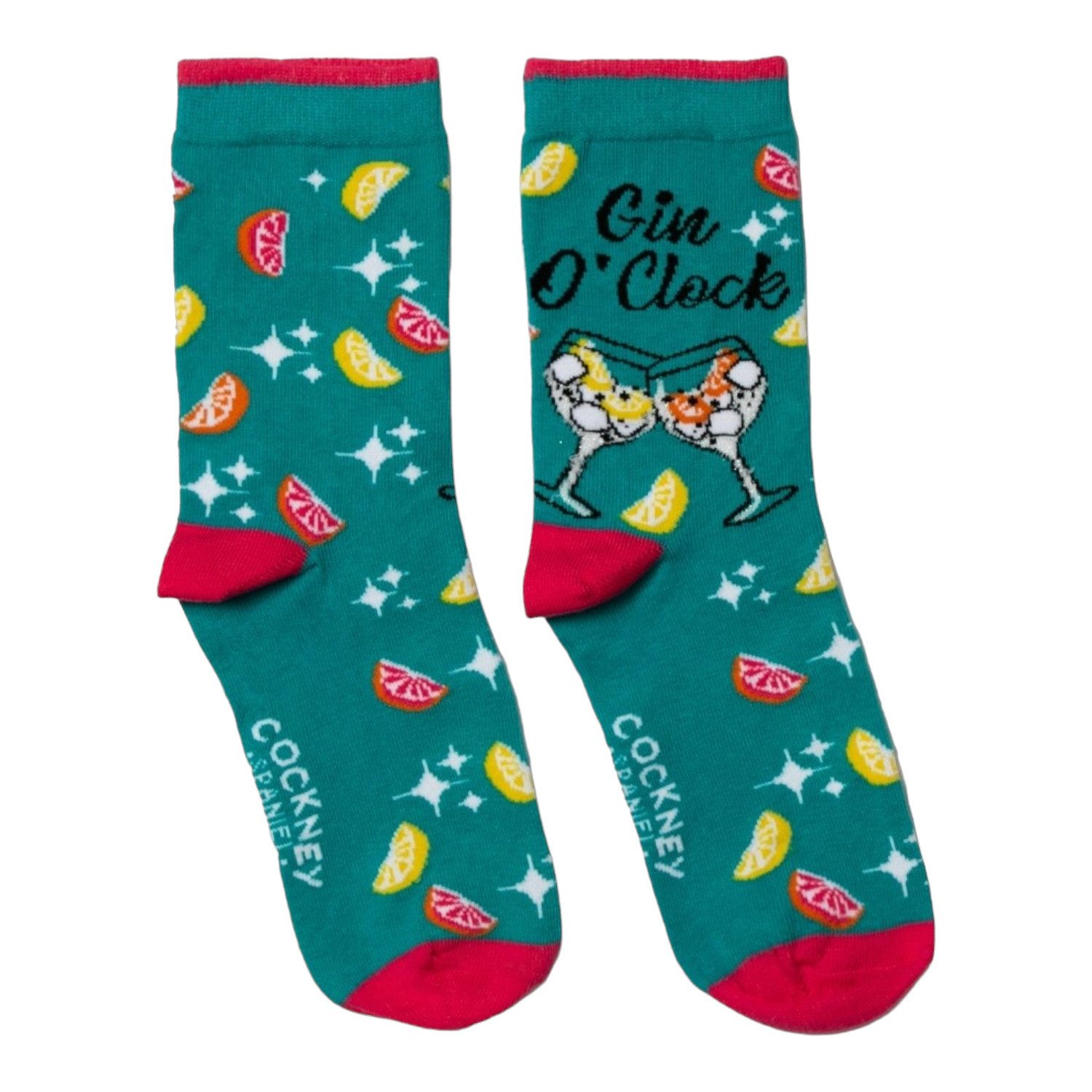 Cockney Spaniel Freizeitsocken Gin O´clock Socken Ginsocken Gin Tonic Strüm günstig online kaufen