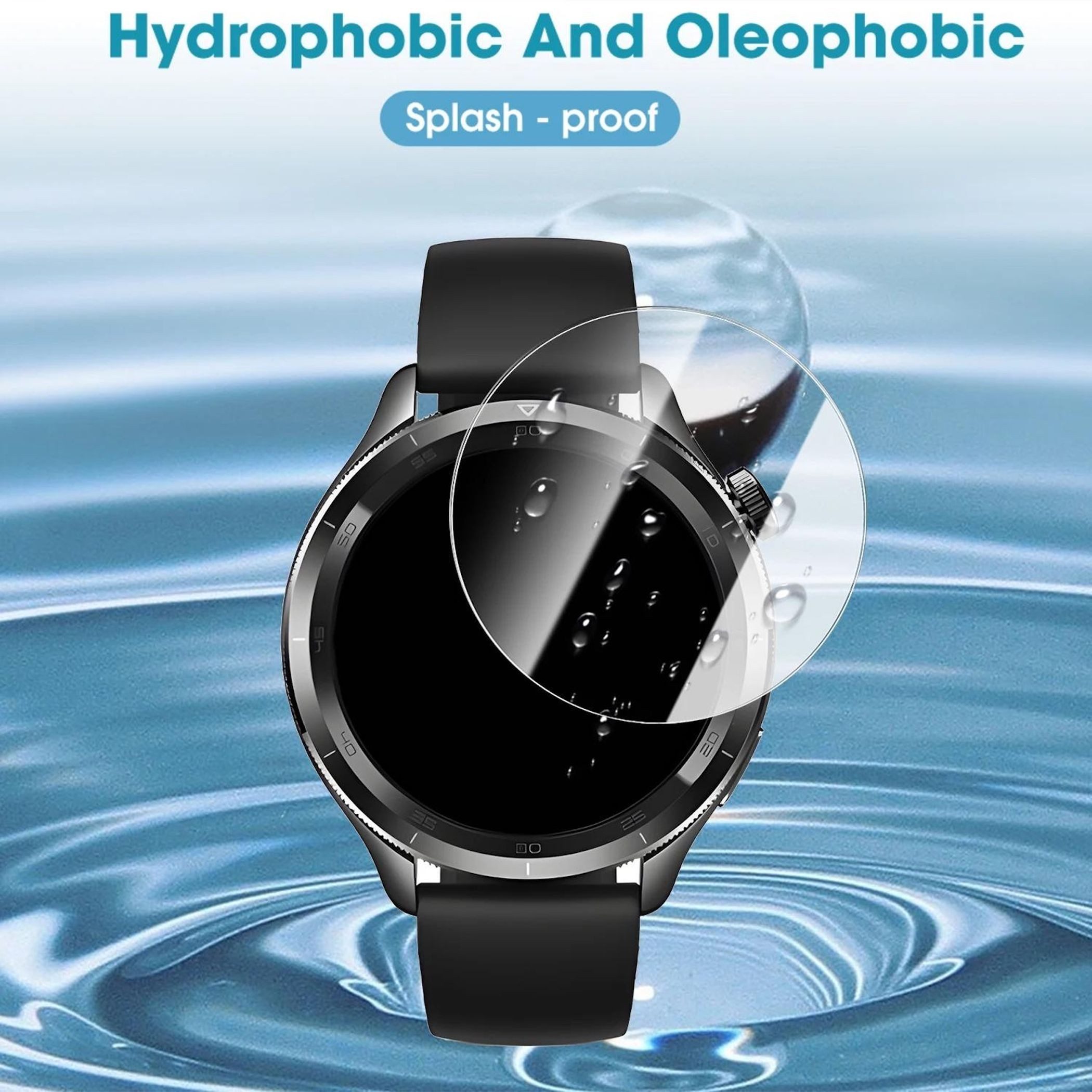 Wigento Displayschutzglas Smartwatch für Xiaomi Watch S5 46mm Premium Easy Install 9H Schutzglas für Xiaomi Watch S5 46mm, Selbstpositionierend, 9H gehärtet, ho – Bild 5 von 5