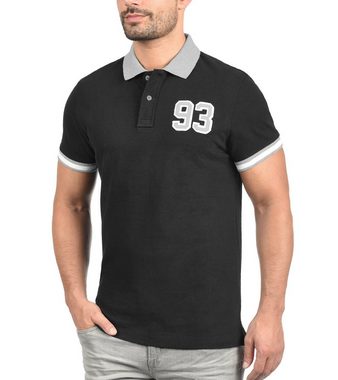 Blend Rundhalsshirt BLEND Gregor Herren Polo-Shirt griffiges Polo-Hemd mit abgesetztem Kragen 20703727 Shirt Schwarz