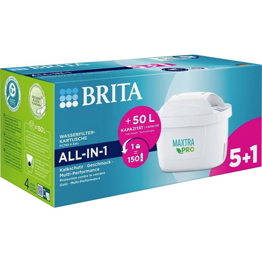 BRITA Wasserfilter Maxtra Pro Pure 5+1 120559 Wasserfilter Weiß